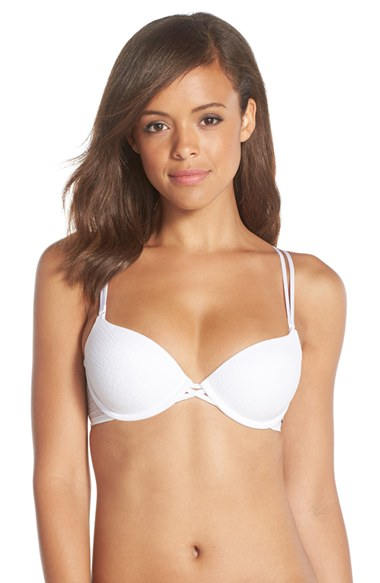 Lyst Calvin Klein Naked Touch Underwire Push Up Bra In White