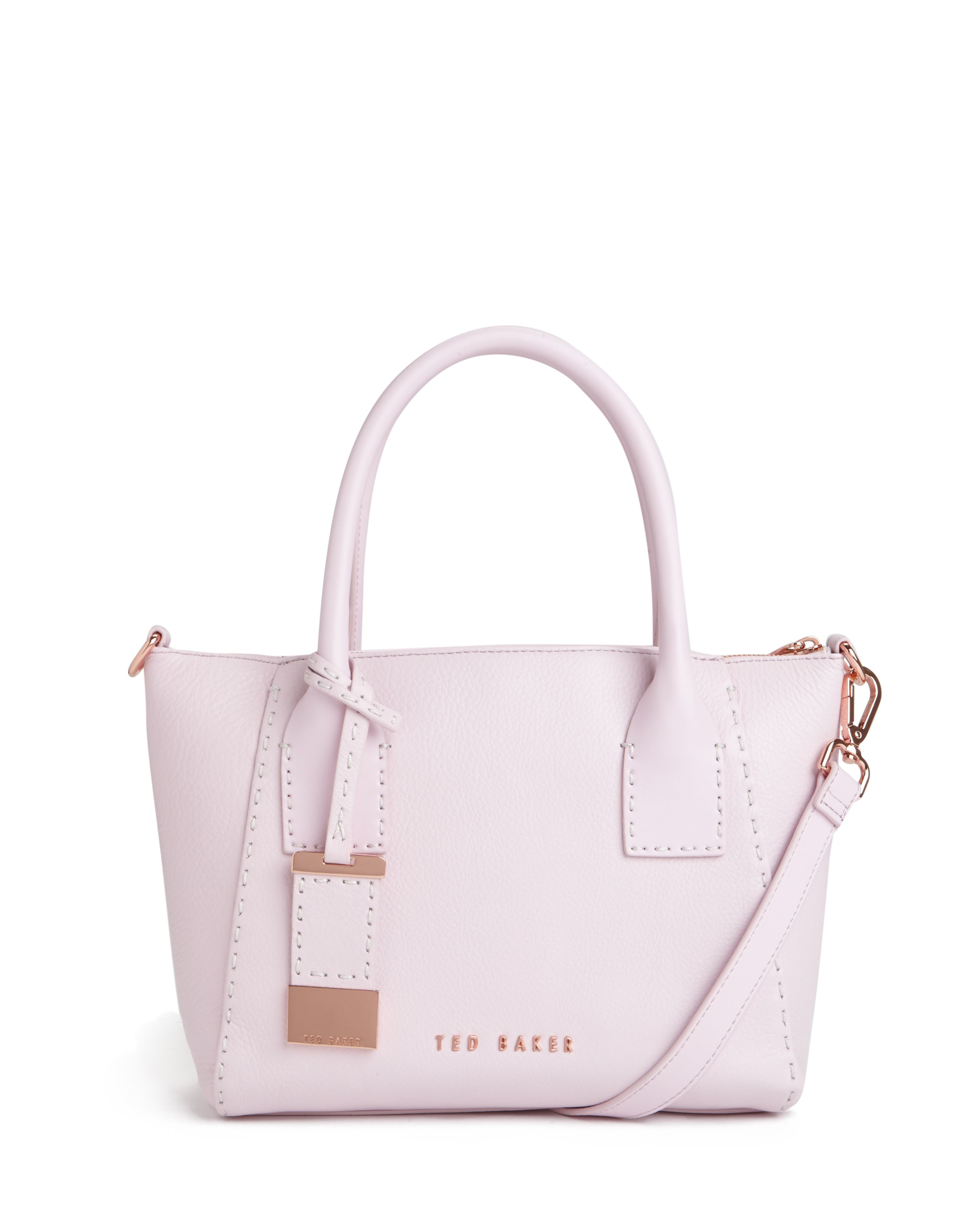 Ted baker Lauren Small Leather Tote Bag in Pink | Lyst