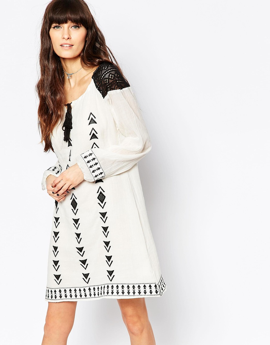 Diya Maxmara diya tunic dress with crochet and embroidered detail in Diya Maxmara diya tunic dress with crochet and embroidered detail in