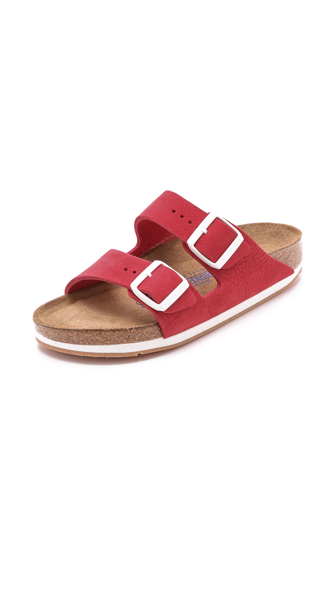 red birkenstock sandals