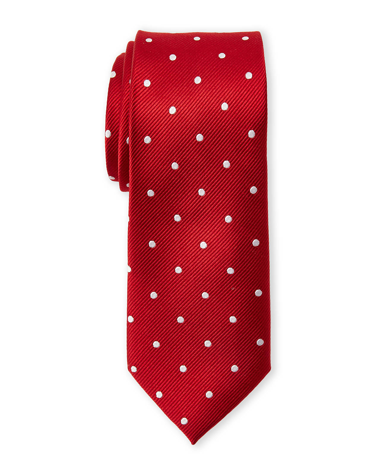 slim polka dot tie