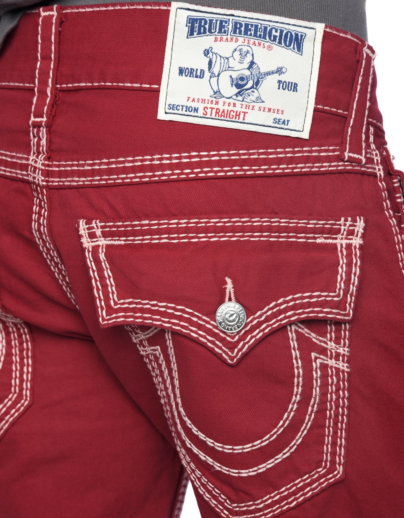 True religion Hand Picked Straight Natural Big Qt Mens Jeans in Red for