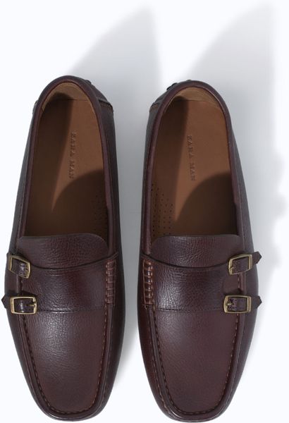 Zara Driving Shoes with Buckles in Brown for Men | Lyst