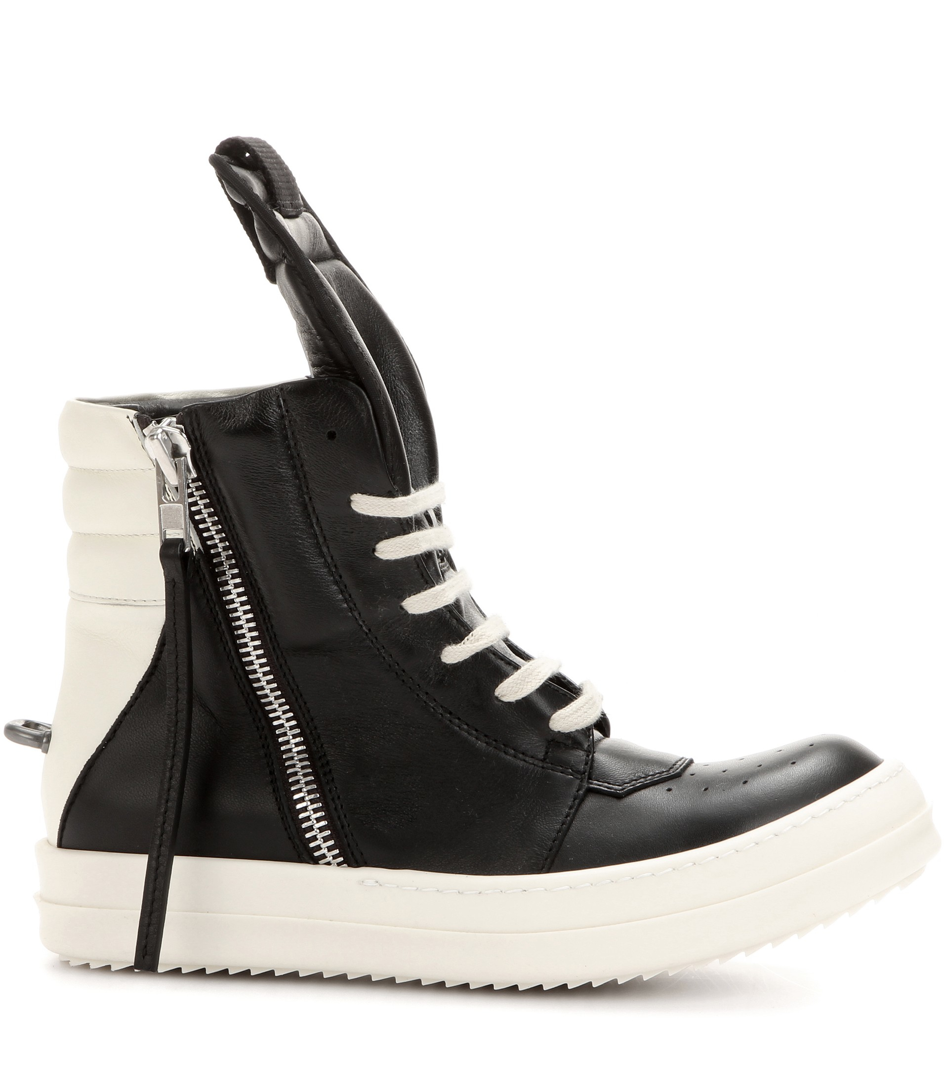 Lyst - Rick owens Leather High-top Sneakers in Black