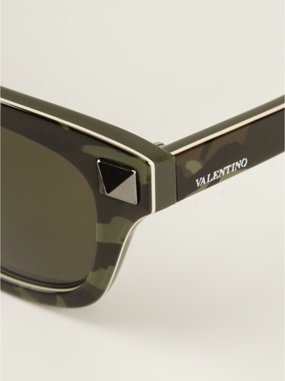 Lyst - Valentino Rockstud Sunglasses in Green for Men