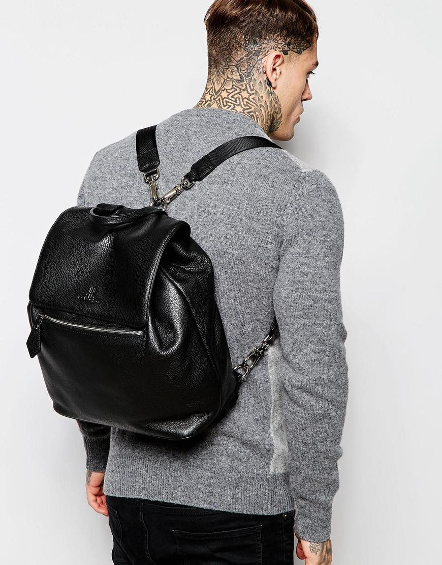 Lyst - Vivienne Westwood Leather Backpack in Black for Men