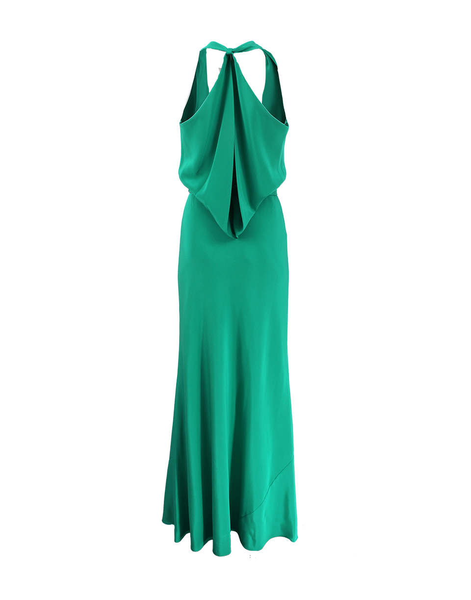 Nicole miller Cowl Neck Maxi Dress in Green | Lyst