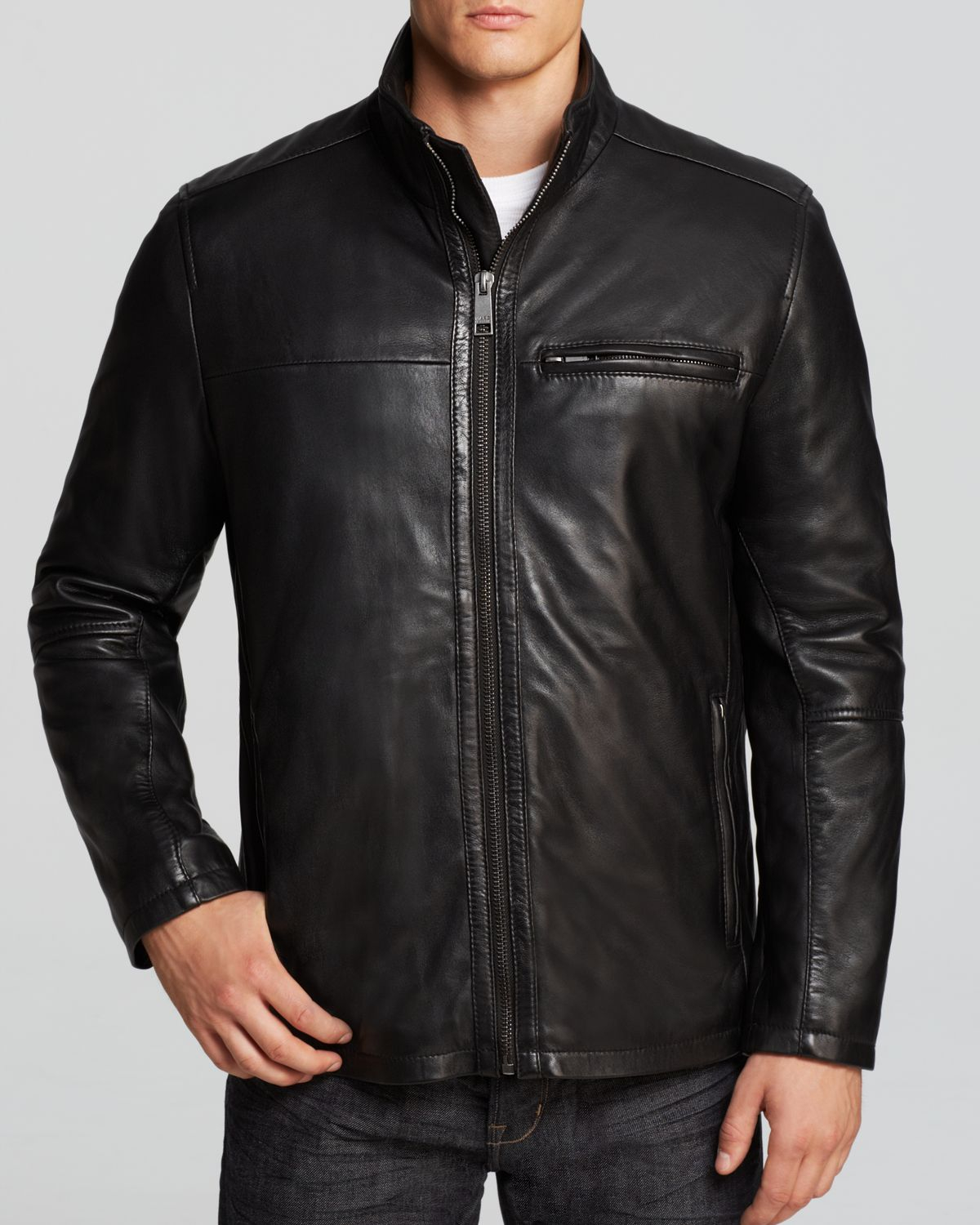 Marc New York Slade Leather Jacket in Black for Men | Lyst