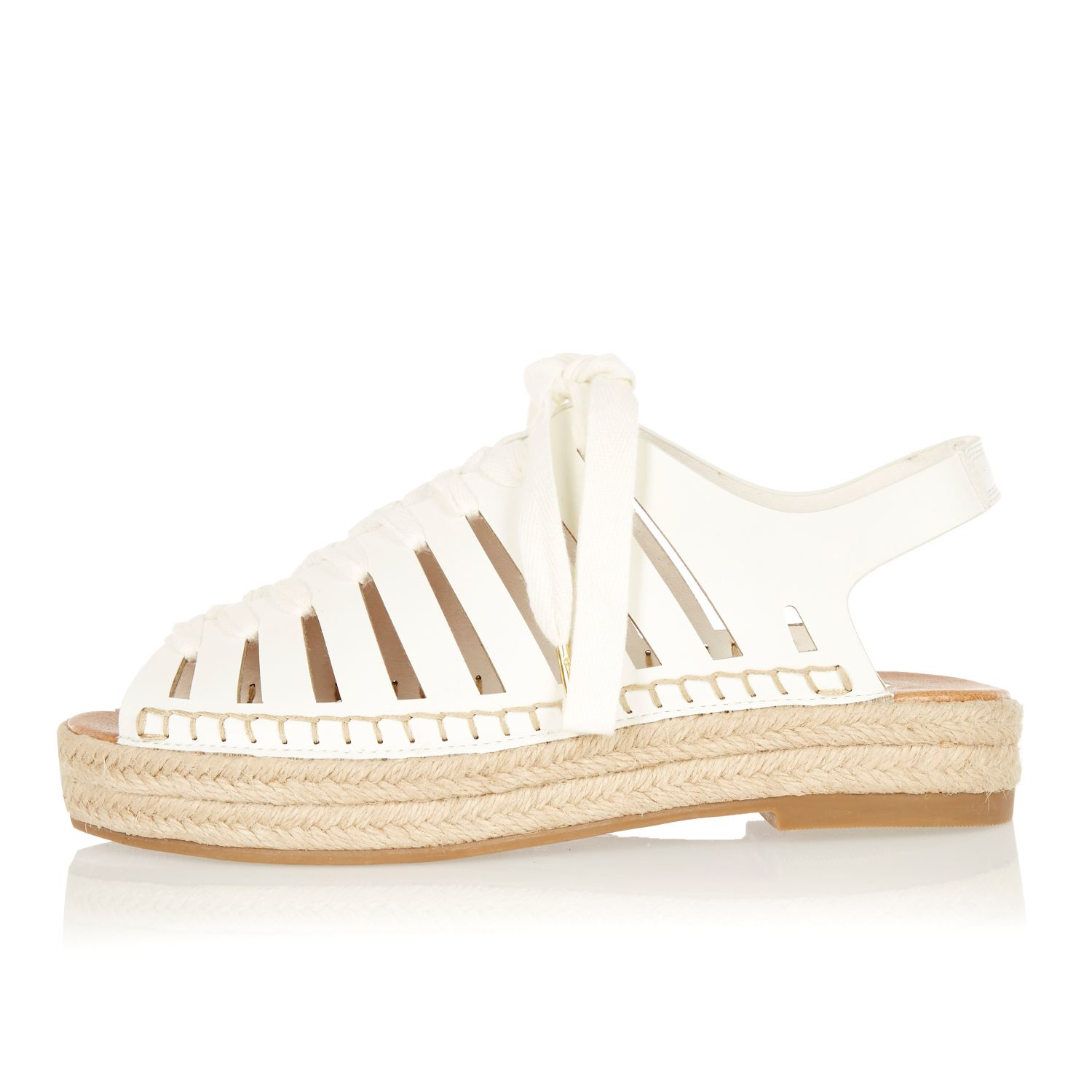 River Island White Espadrille Sandals in White Lyst