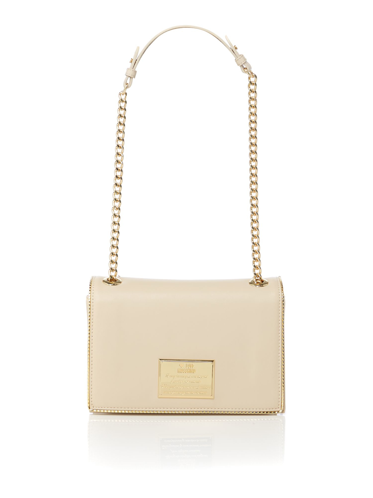 white chain strap bag