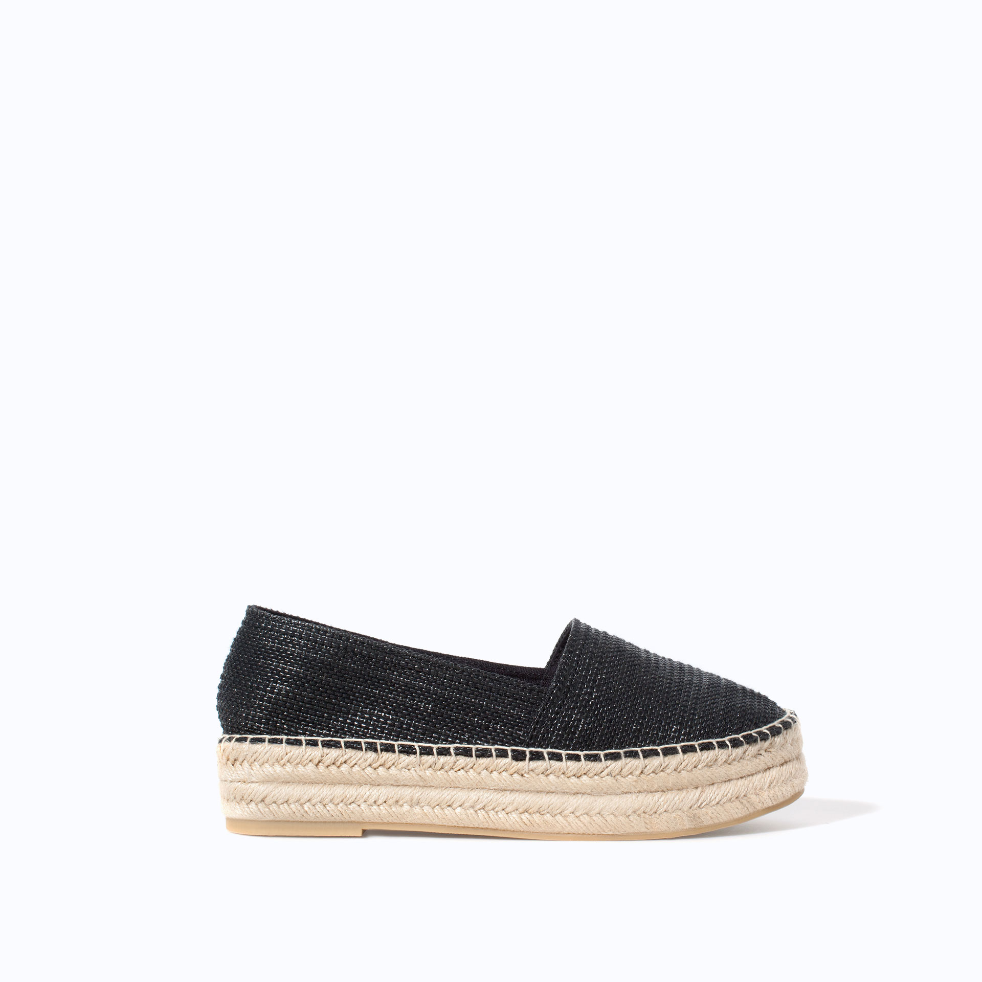 Zara Raffia Espadrille in Black Lyst