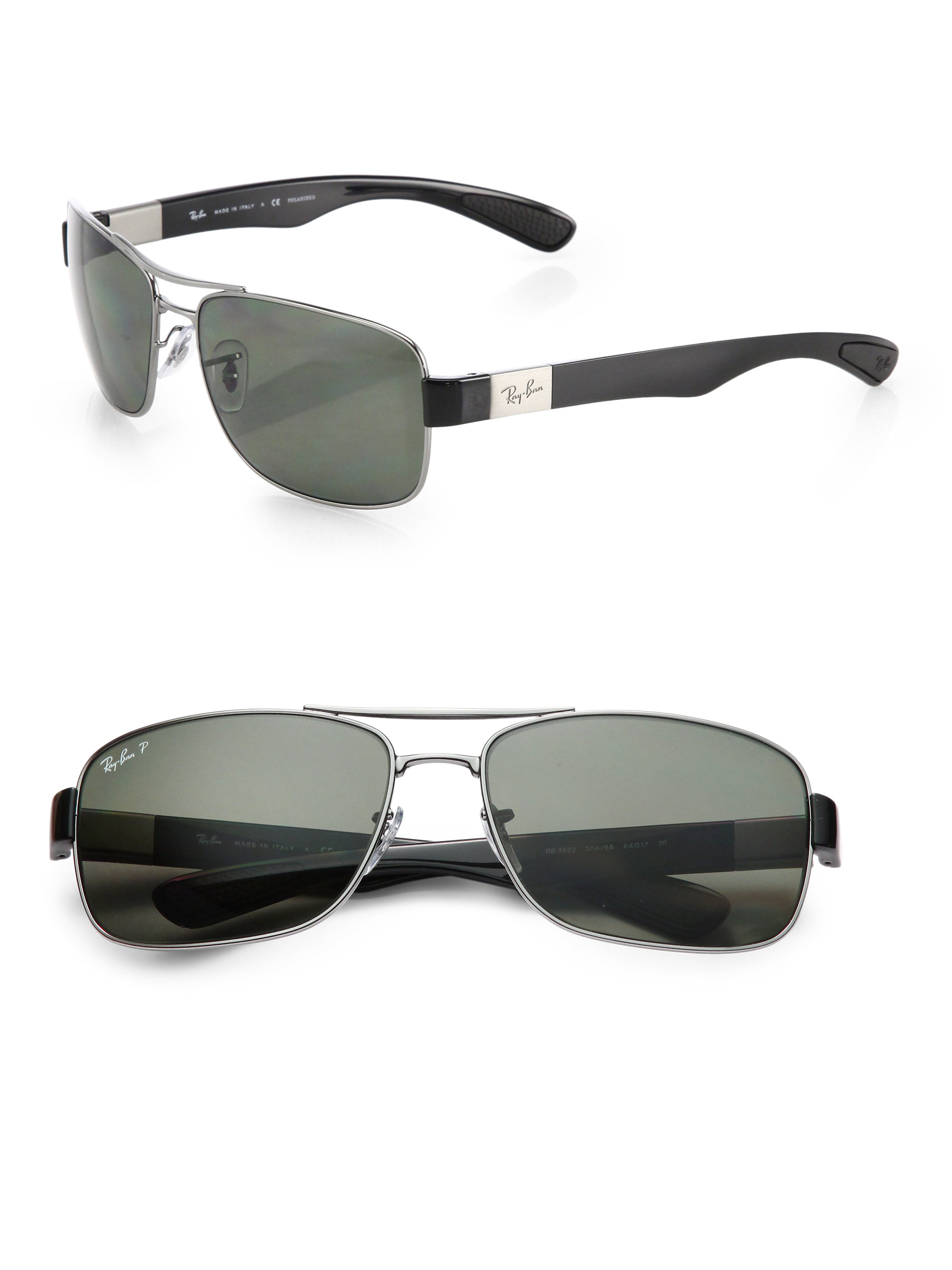 Lyst Ray Ban 64mm Active Square Sunglasses In Gray For Men 