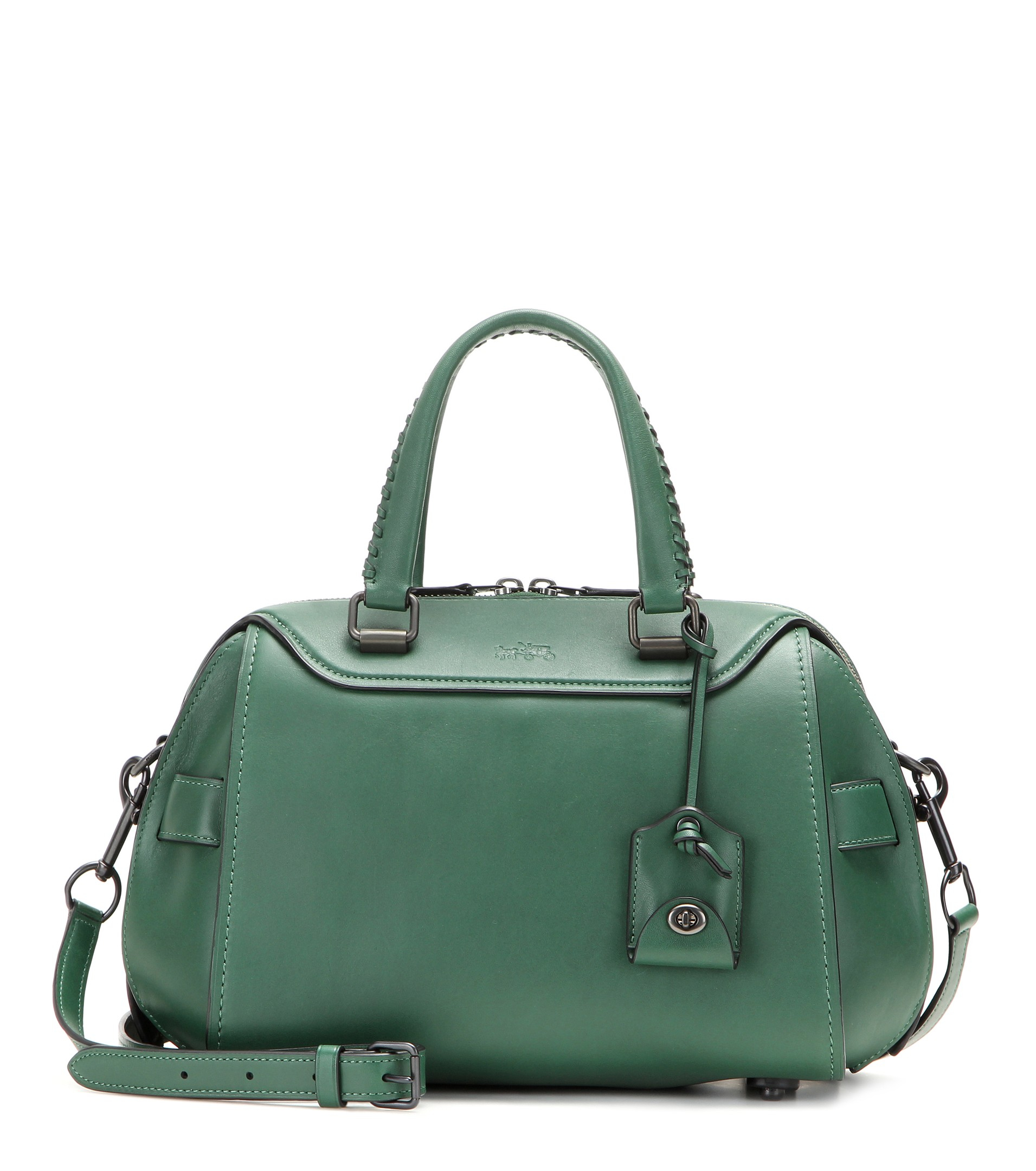 Lyst - Coach Leather Shoulder Bag in Green