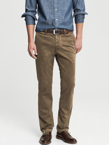 Banana Republic Heritage Slim-Fit Chino in Brown for Men (Faded wood ...
