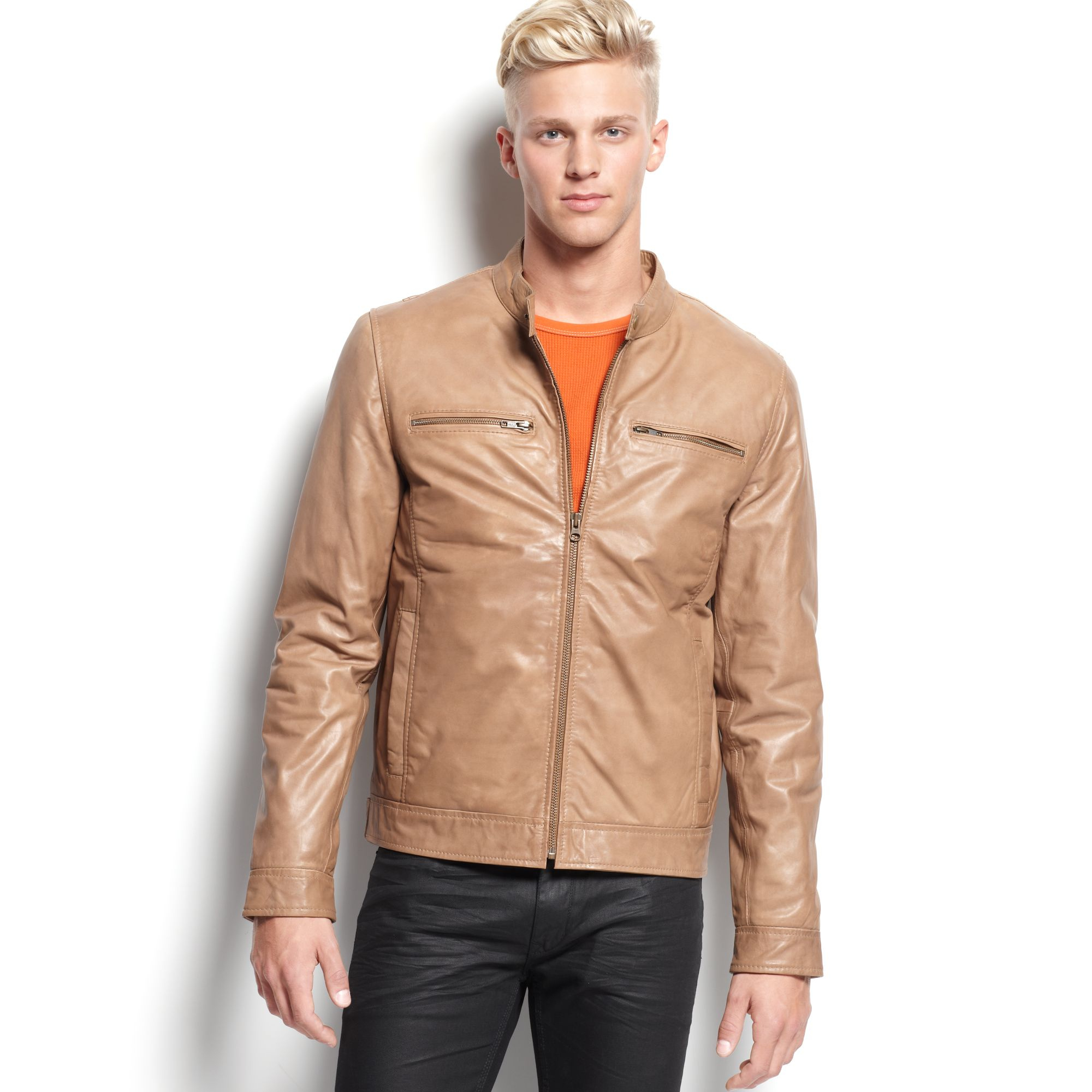 guess moto leather jacket