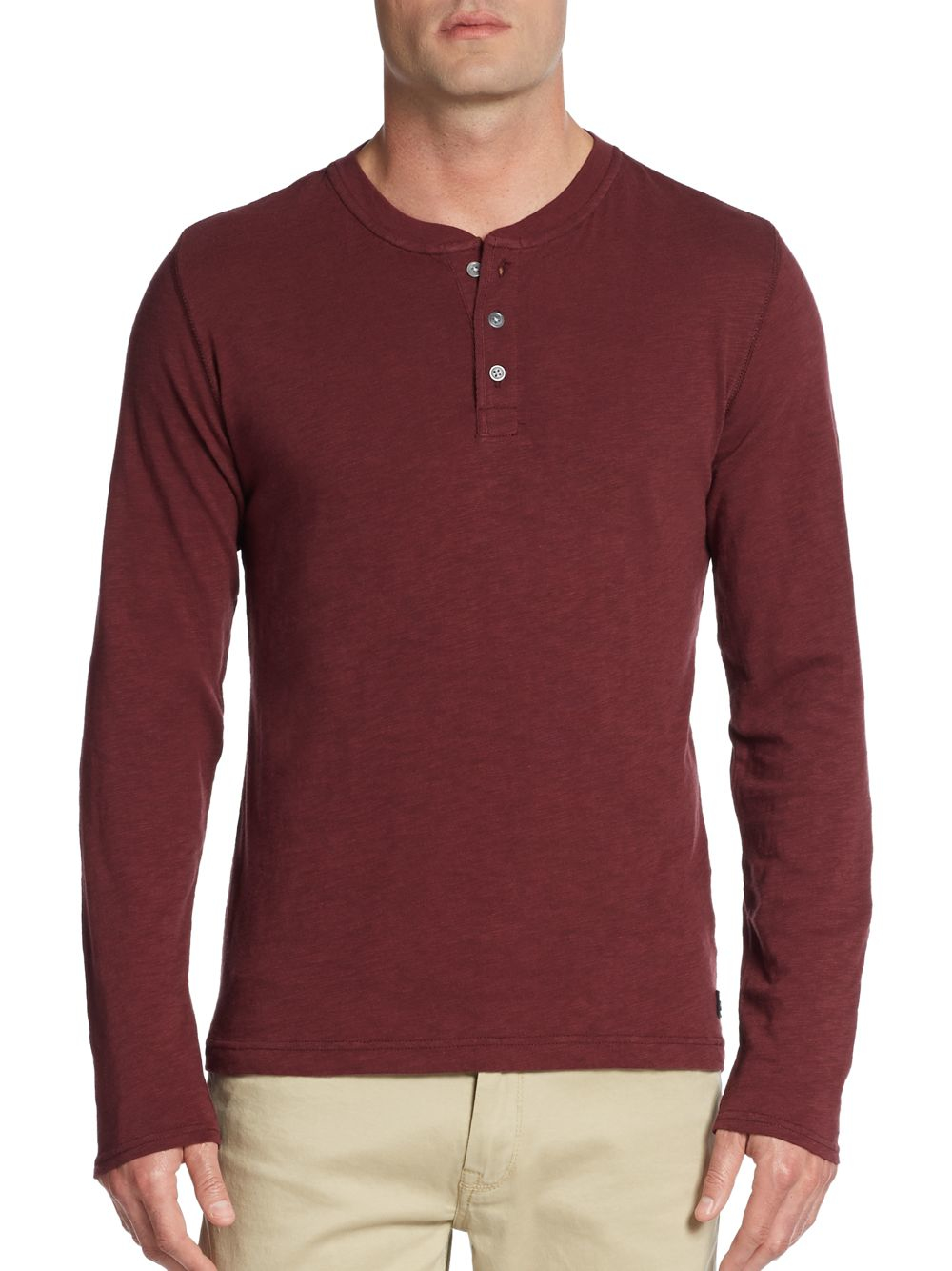 bucky barnes red henley shirt