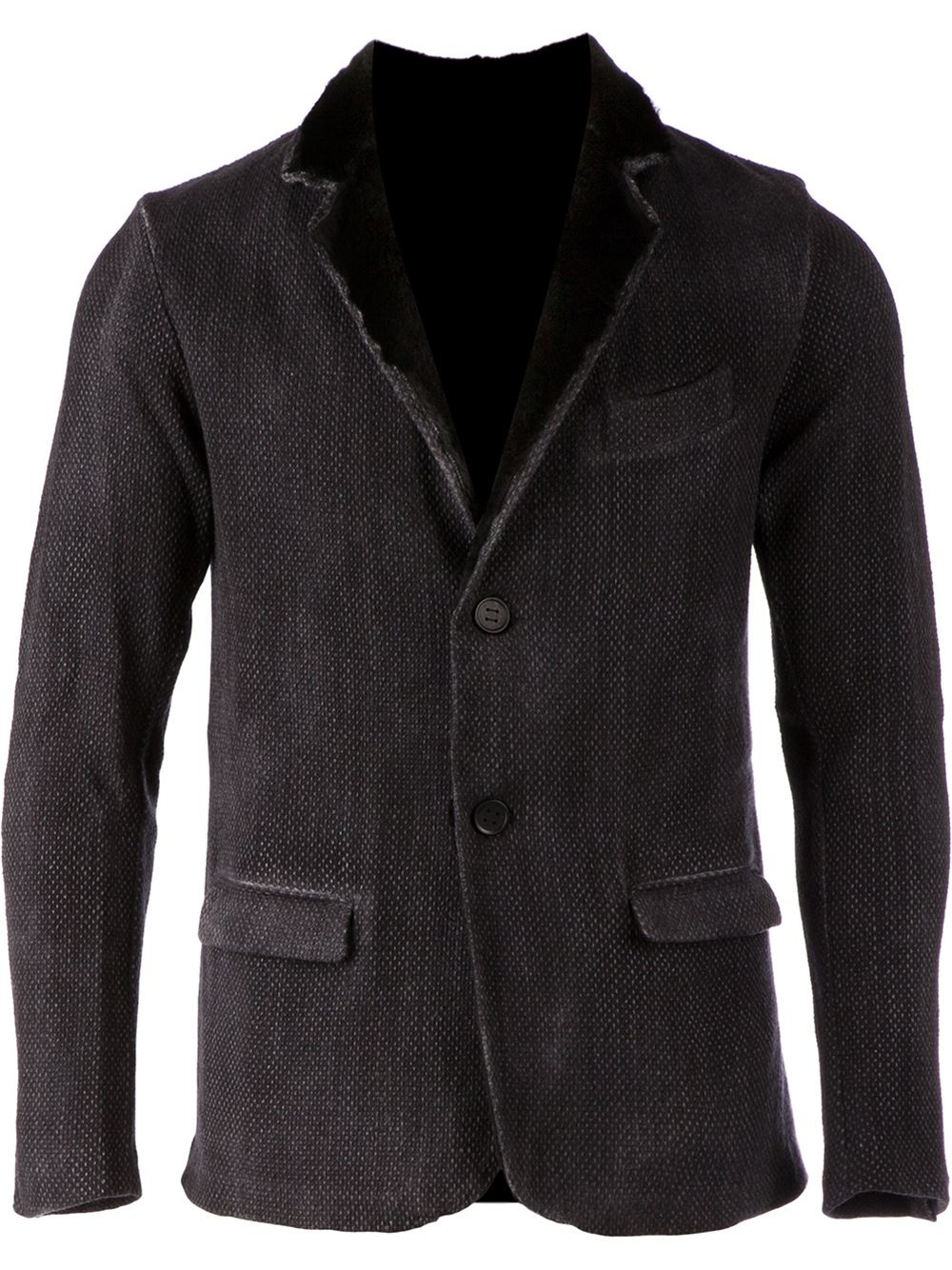 Lyst - Avant Toi Distressed Textured Blazer in Black for Men