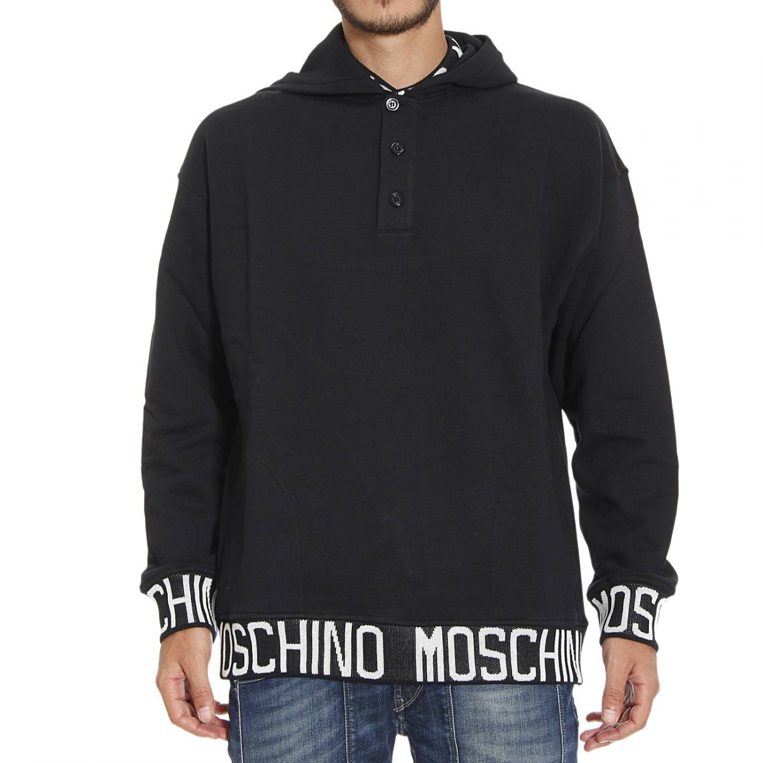 Lyst - Moschino Sweater in Black for Men
