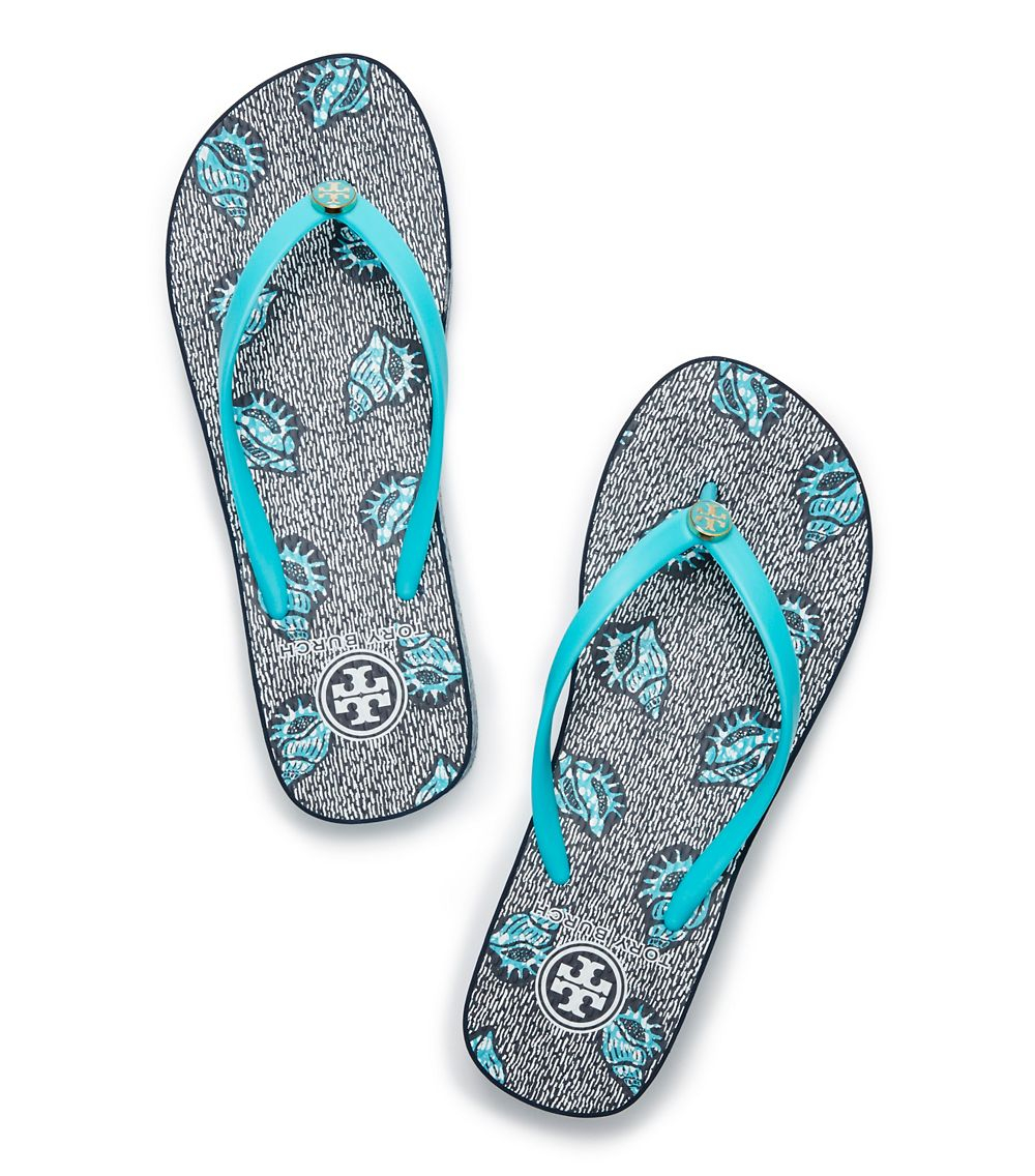 Tory Burch Thandie Wedge Flip-Flop In Blue Lyst Gallery - Tory Burch Thandie Wedge Flip-Flop In Blue Lyst