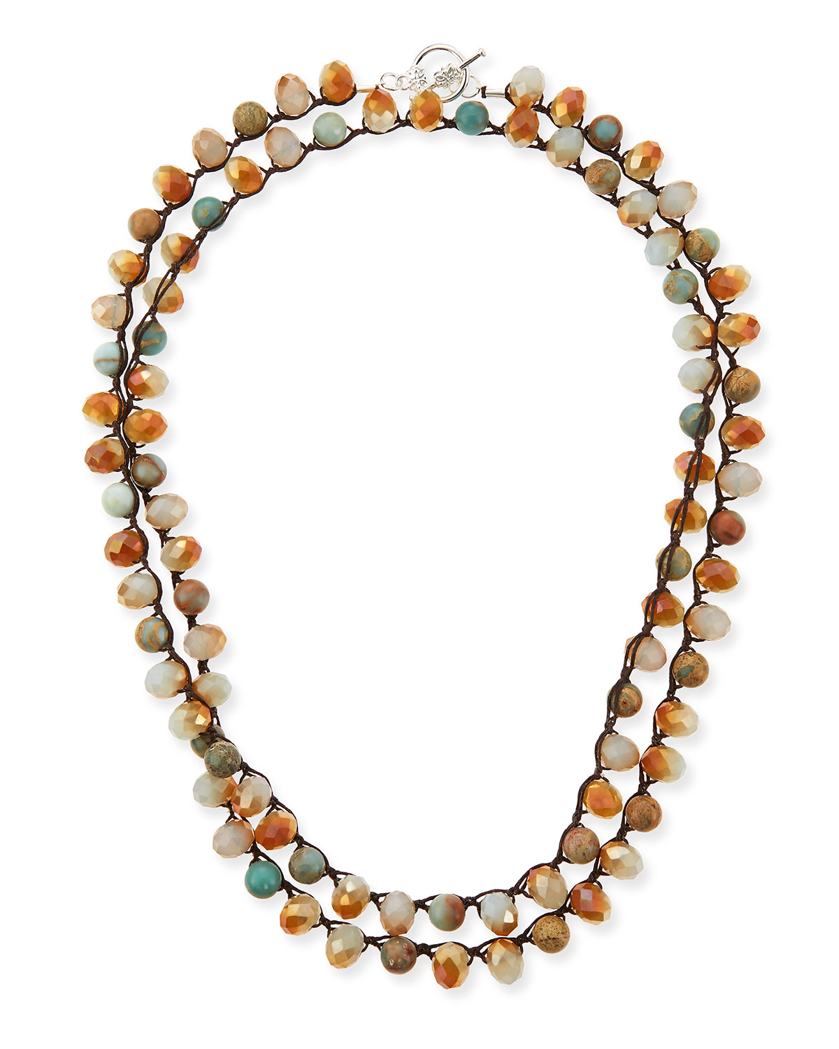 An Old Soul Multibead Necklace in Silver Lyst