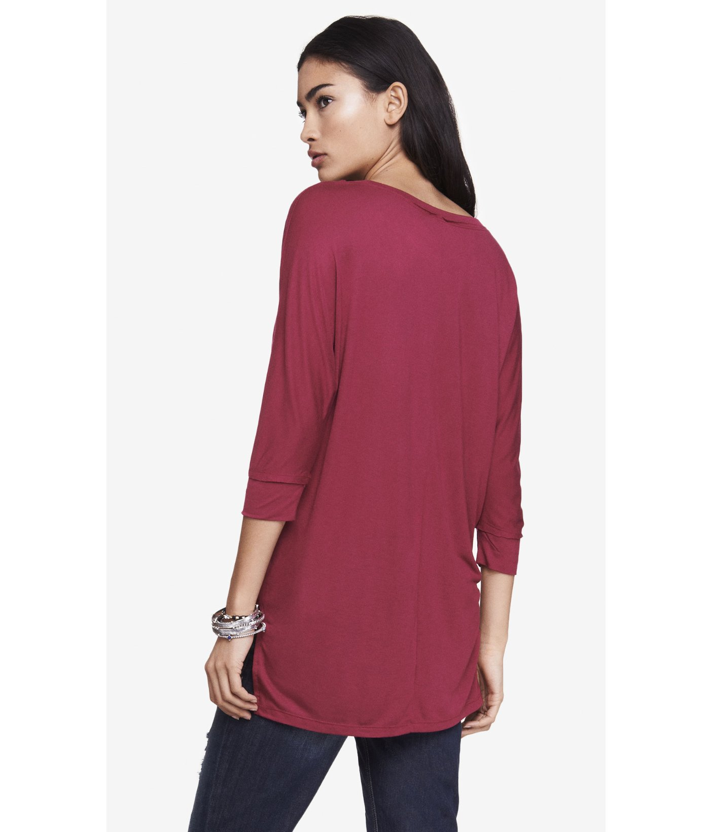 Express Dolman Sleeve Tunic Top in Purple (BERRY SPLASH) | Lyst