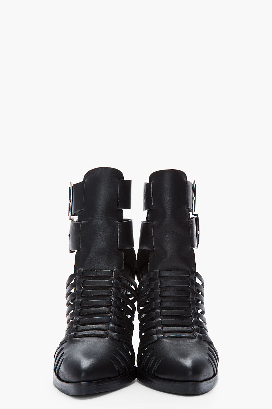 jeffrey campbell black boots with buckles