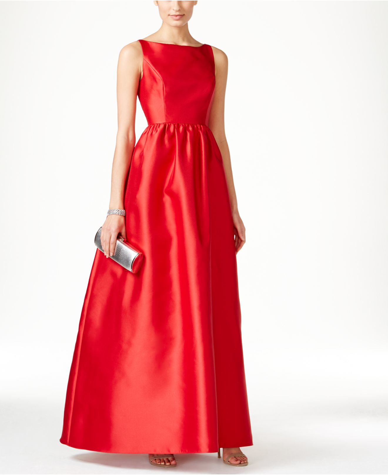 Lyst - Adrianna papell Sleeveless Ball Gown in Red
