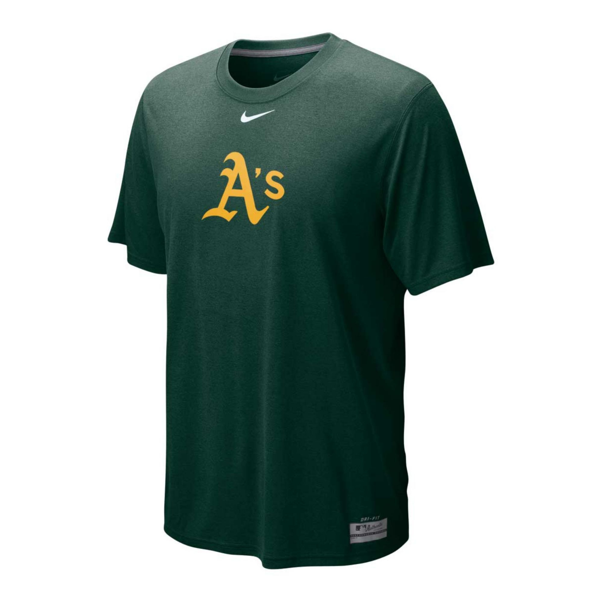 Lyst - Nike Mens Oakland Athletics Drifit Logo Legend Tshirt in Green ...