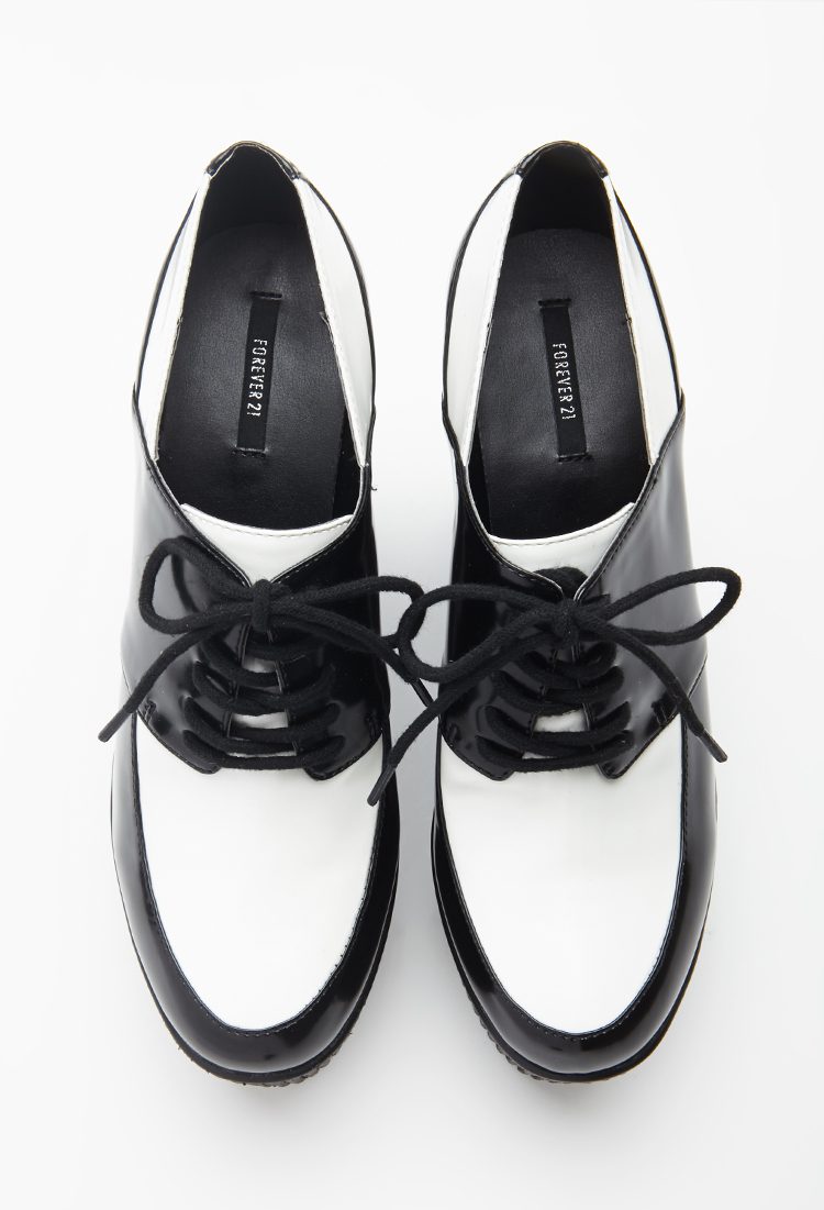 leather platform creepers
