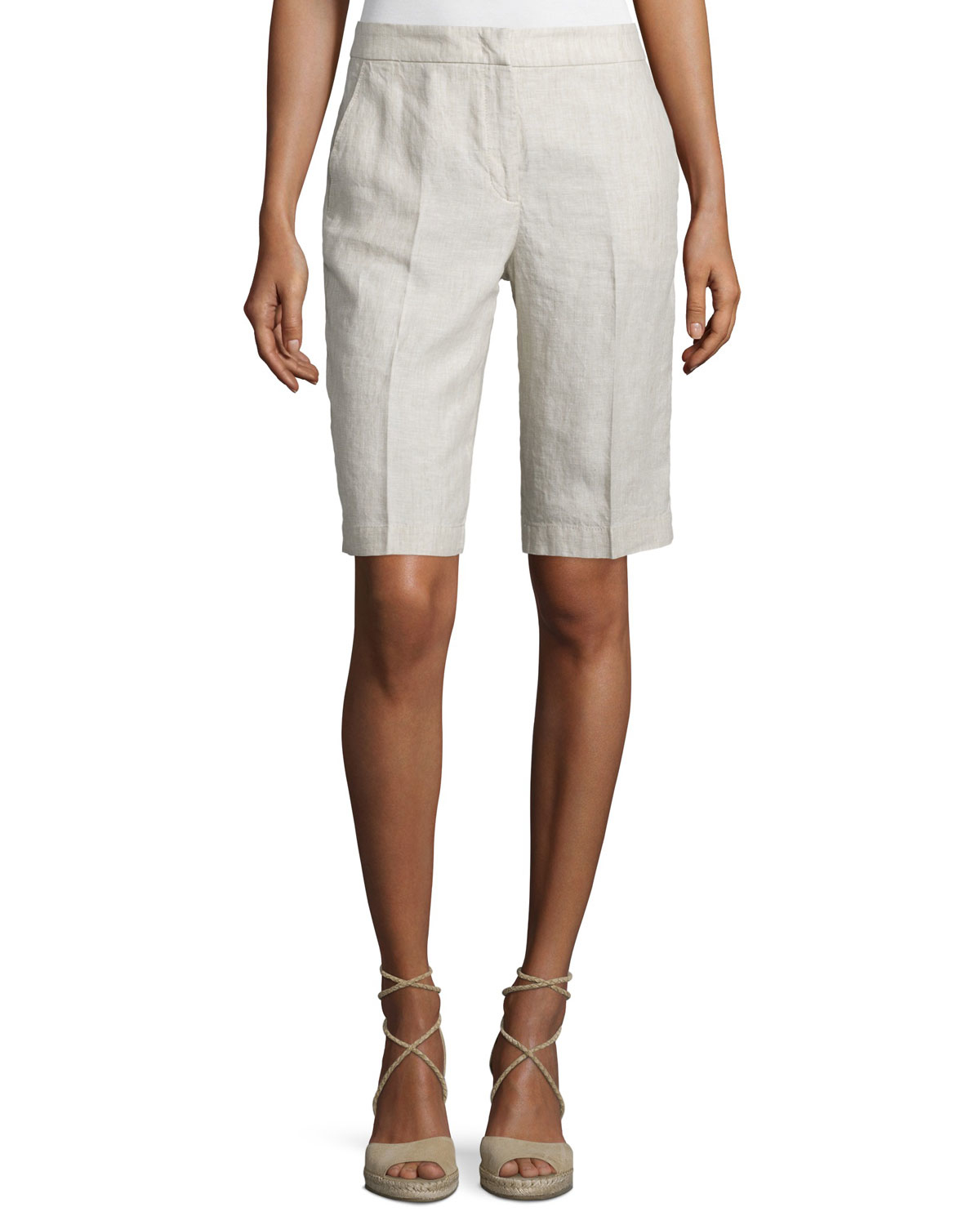 slim leg walking shorts for women