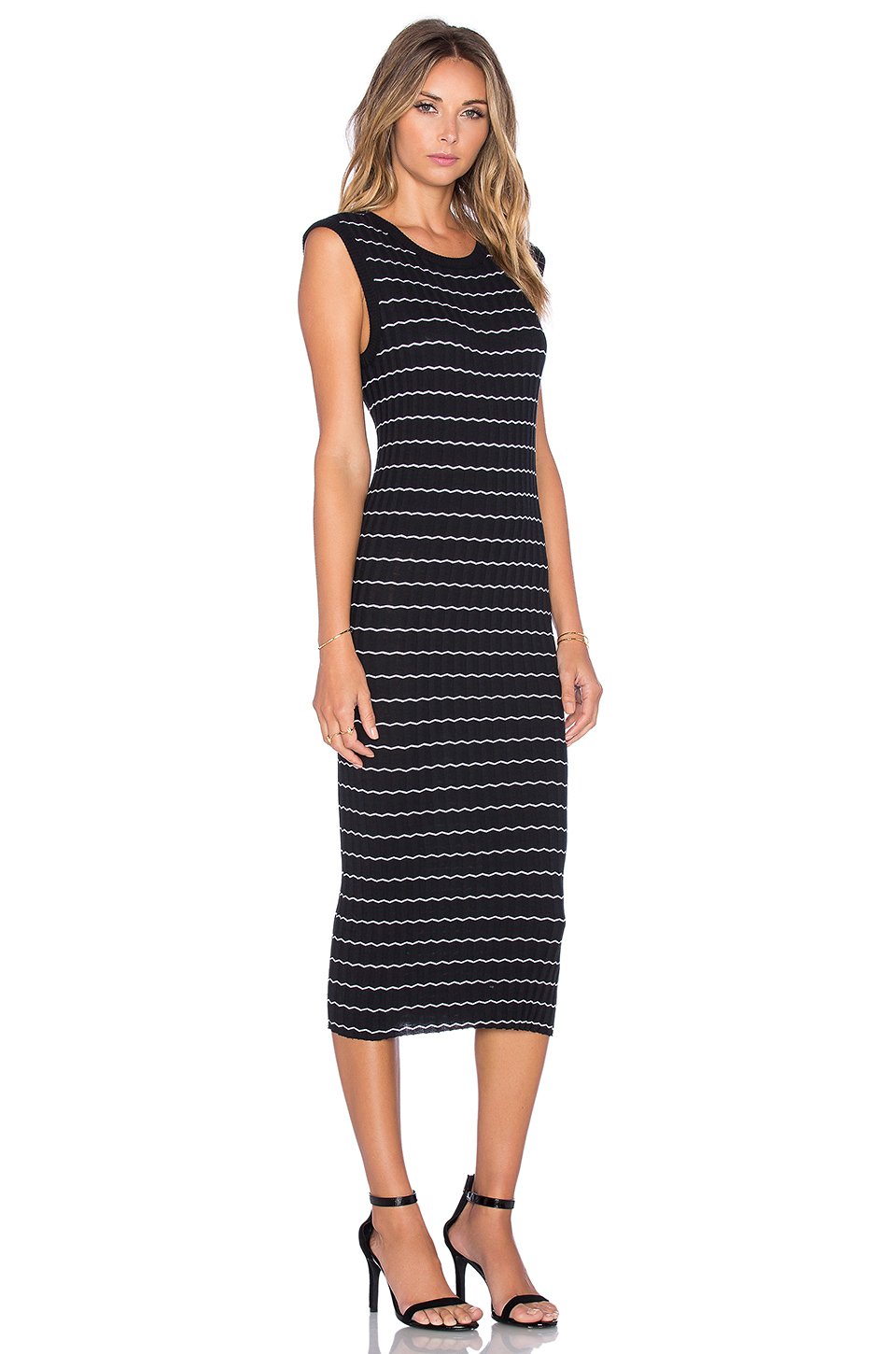 Lyst Enza Costa Cashmere Muscle Tank Midi Dress in Black