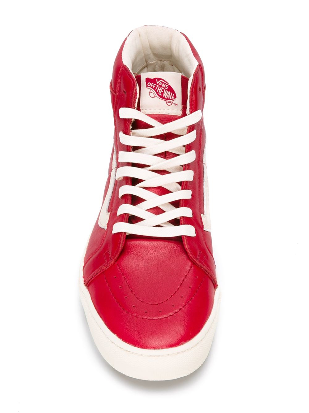 Lyst - Vans Quilted-Leather High-Top Sneakers in Red for Men