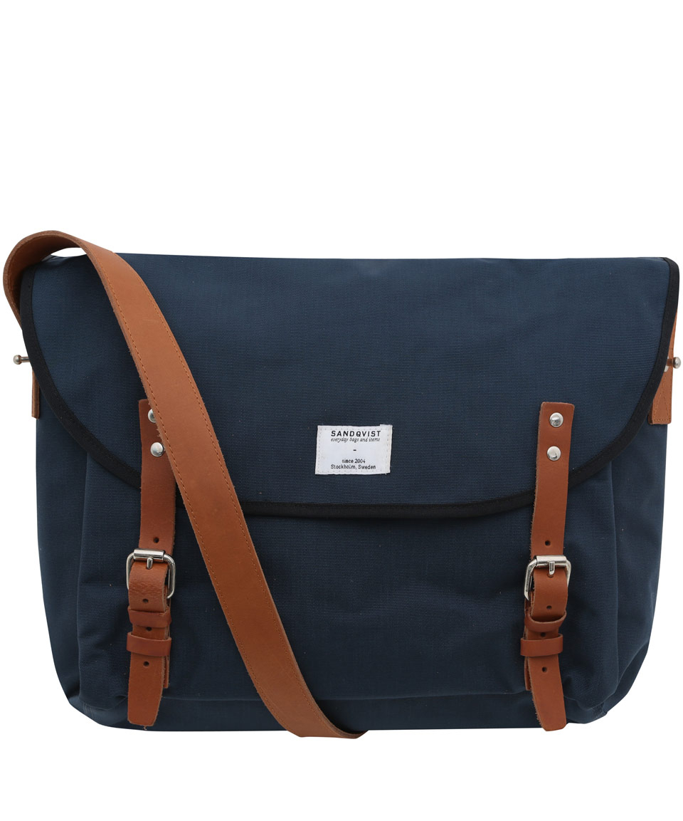 Lyst Sandqvist Navy Erik Messenger Bag in Blue for Men