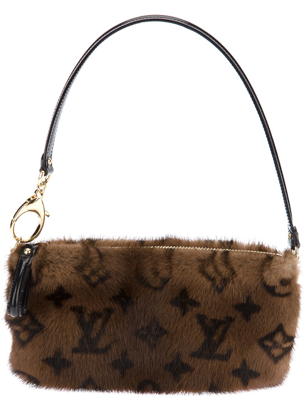 Lyst - Louis Vuitton Mink Fur Shoulder Bag in Brown