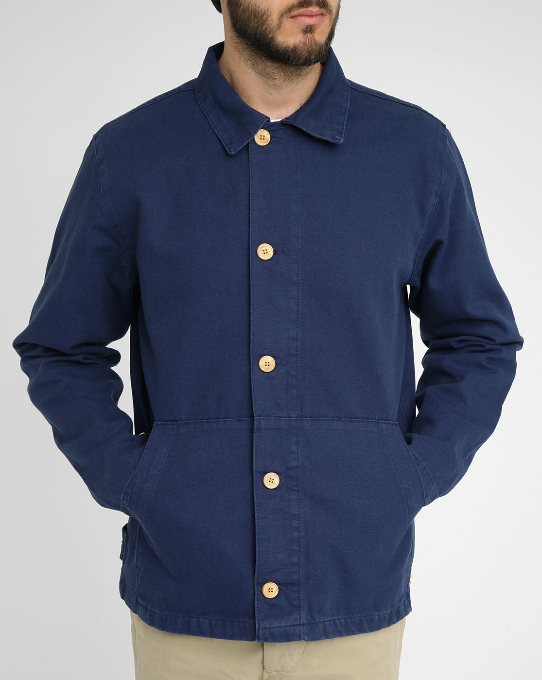 Armor lux Navy Buttoned Fisherman Jacket in Blue for Men (navy) | Lyst