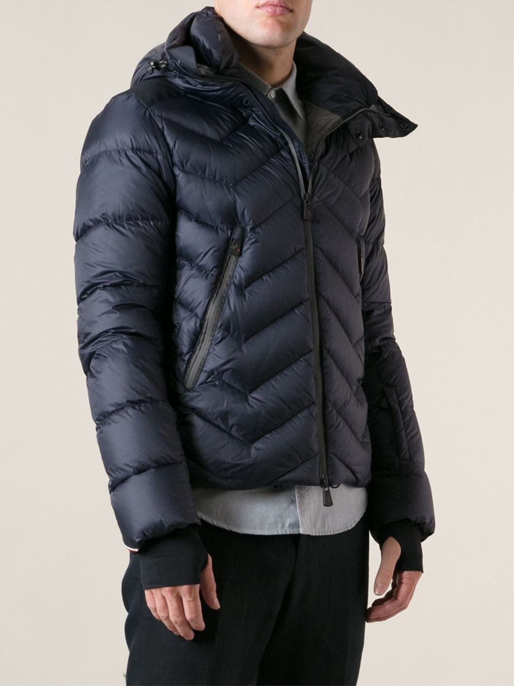 Lyst - Moncler Grenoble Hooded Padded Jacket in Blue for Men