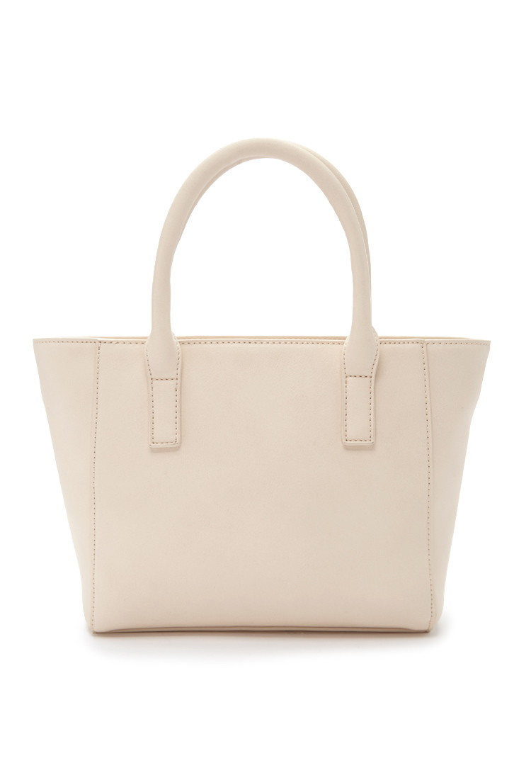 Lyst Forever 21 Faux Leather Satchel In Natural Gallery