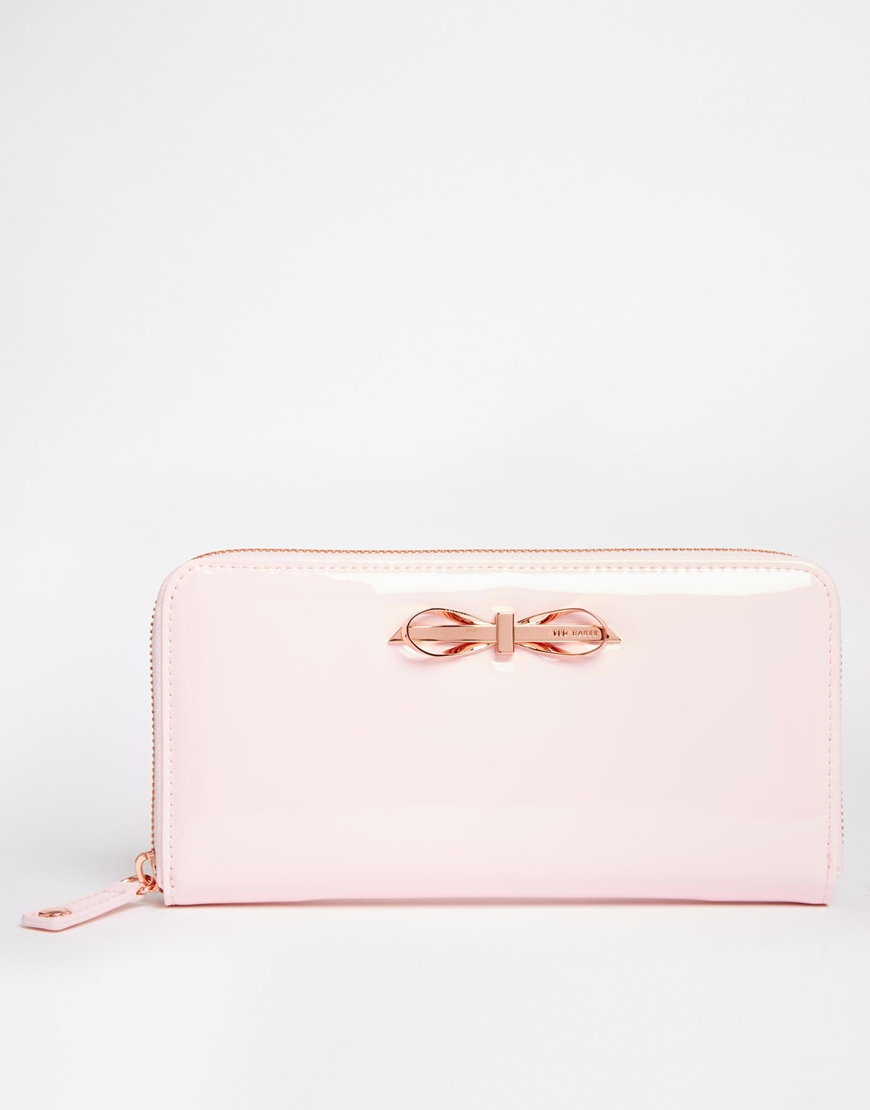 ted baker bow zip around matinee purse