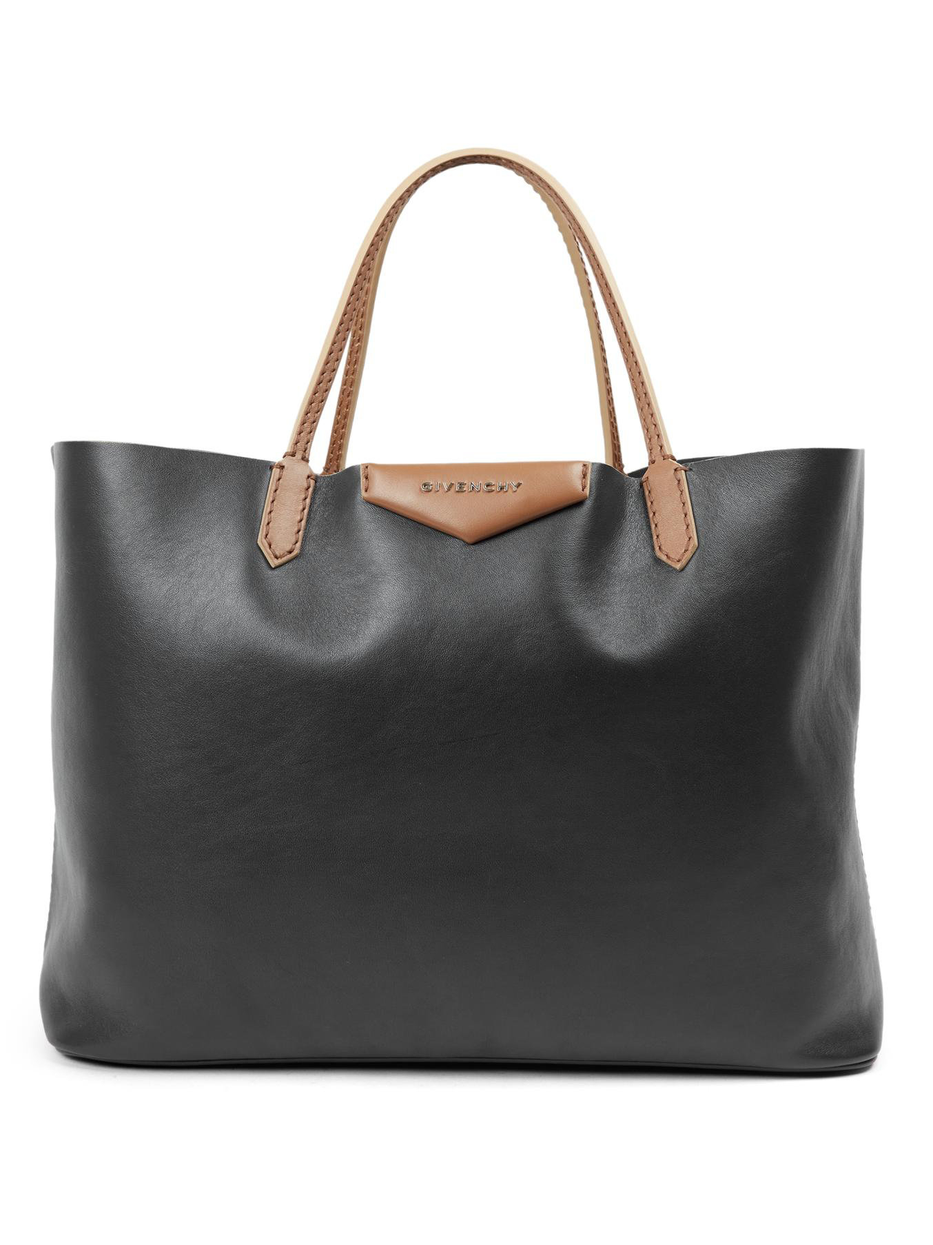 lyst givenchy antigona large two tone leather tote in black lyst givenchy antigona large two tone leather tote in black