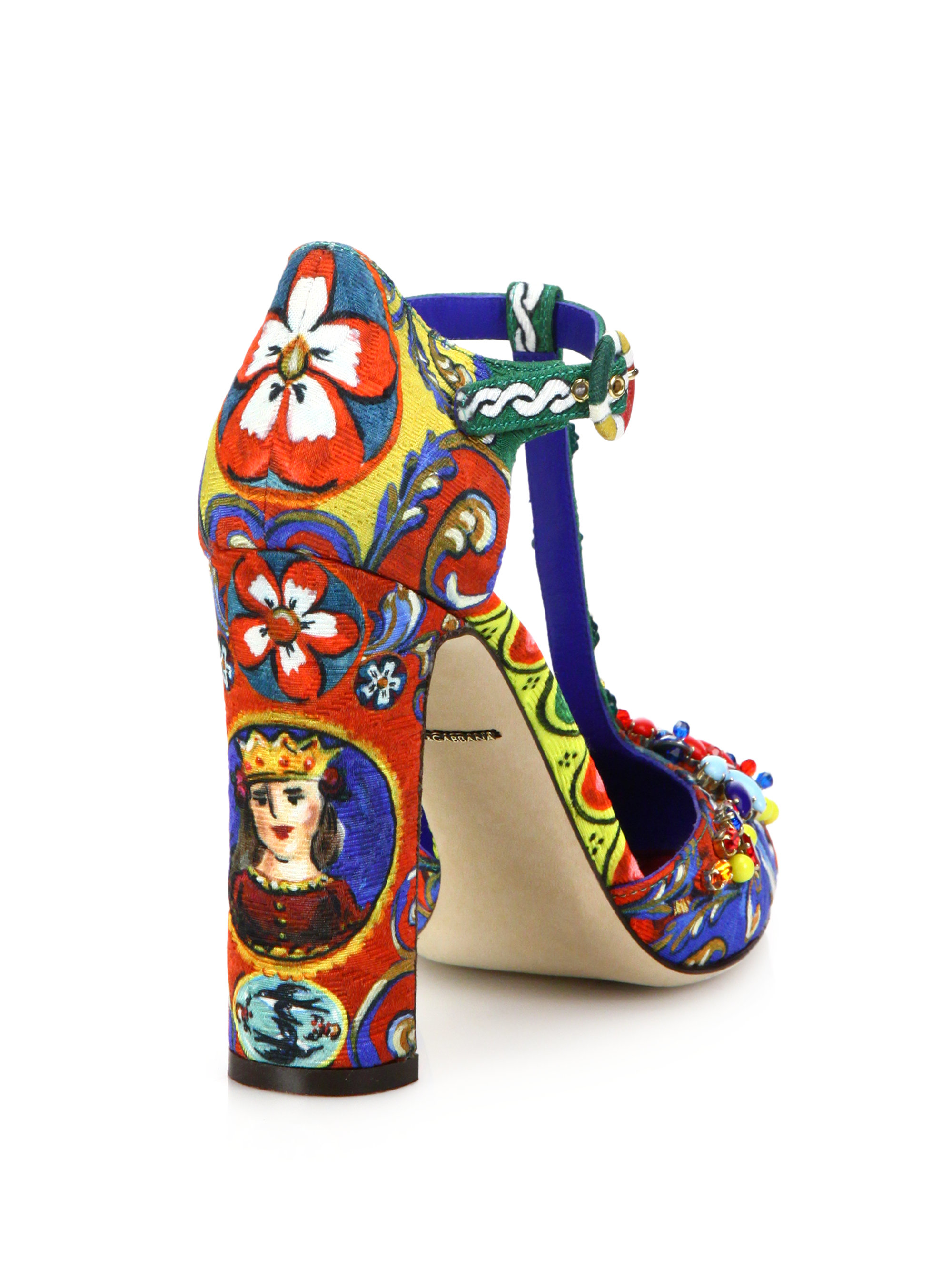 dolce and gabbana t strap heels