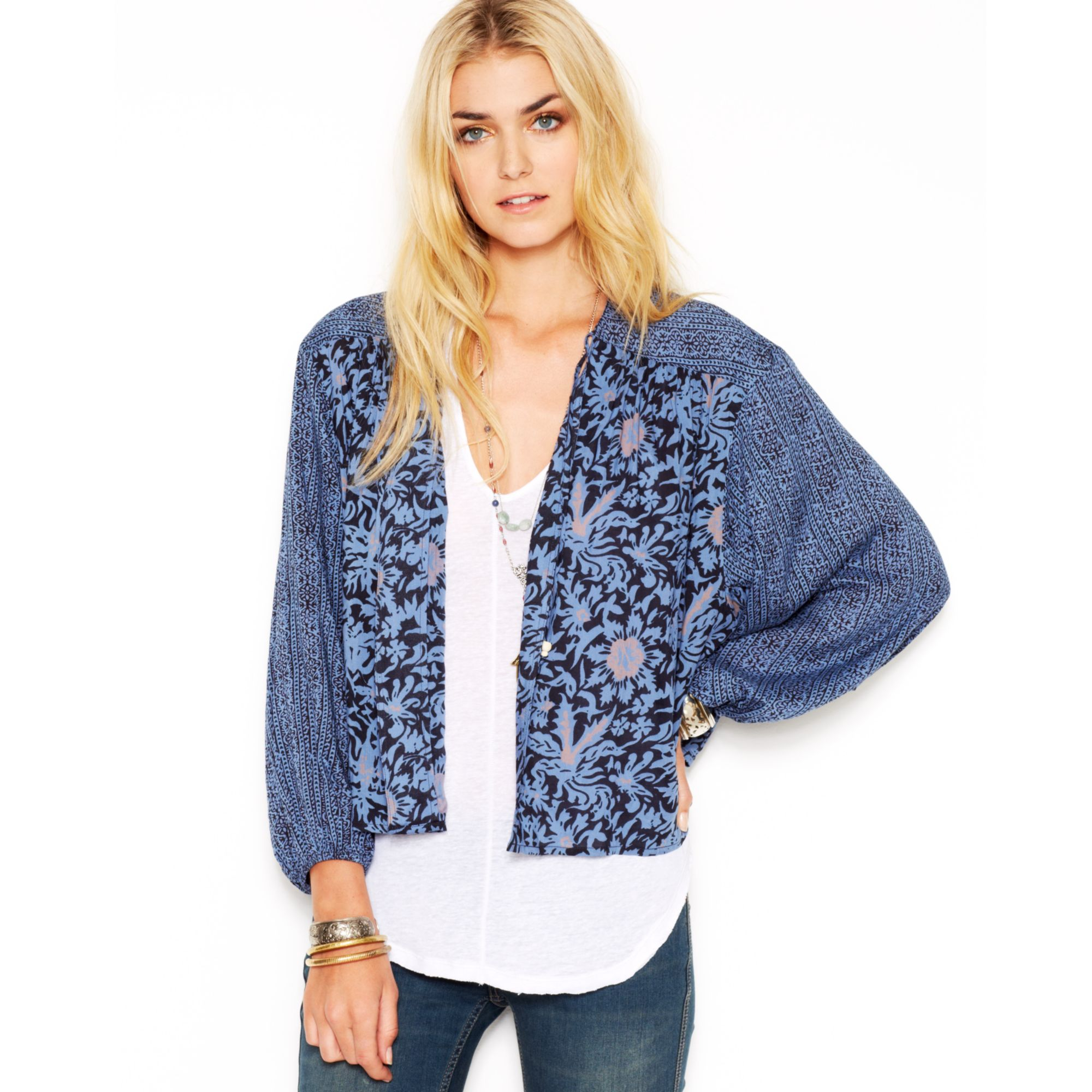 free people blue floral