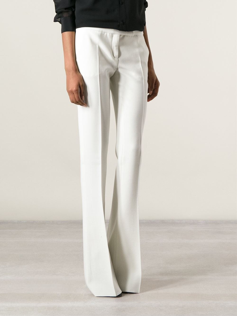Lyst - Emilio Pucci Flared Trousers in White