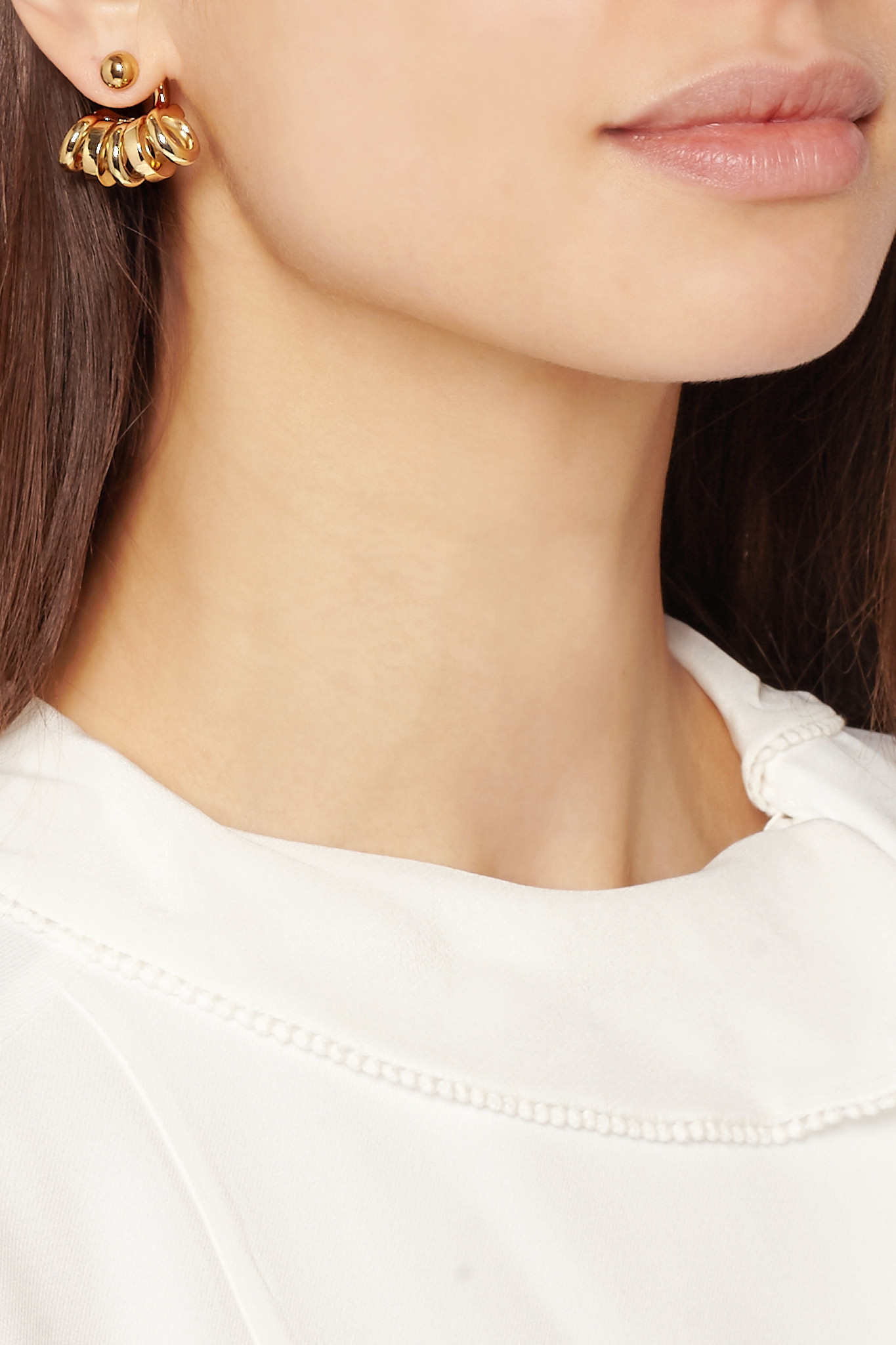 Lyst Chloé Freja Gold Tone Earring In Metallic Gallery