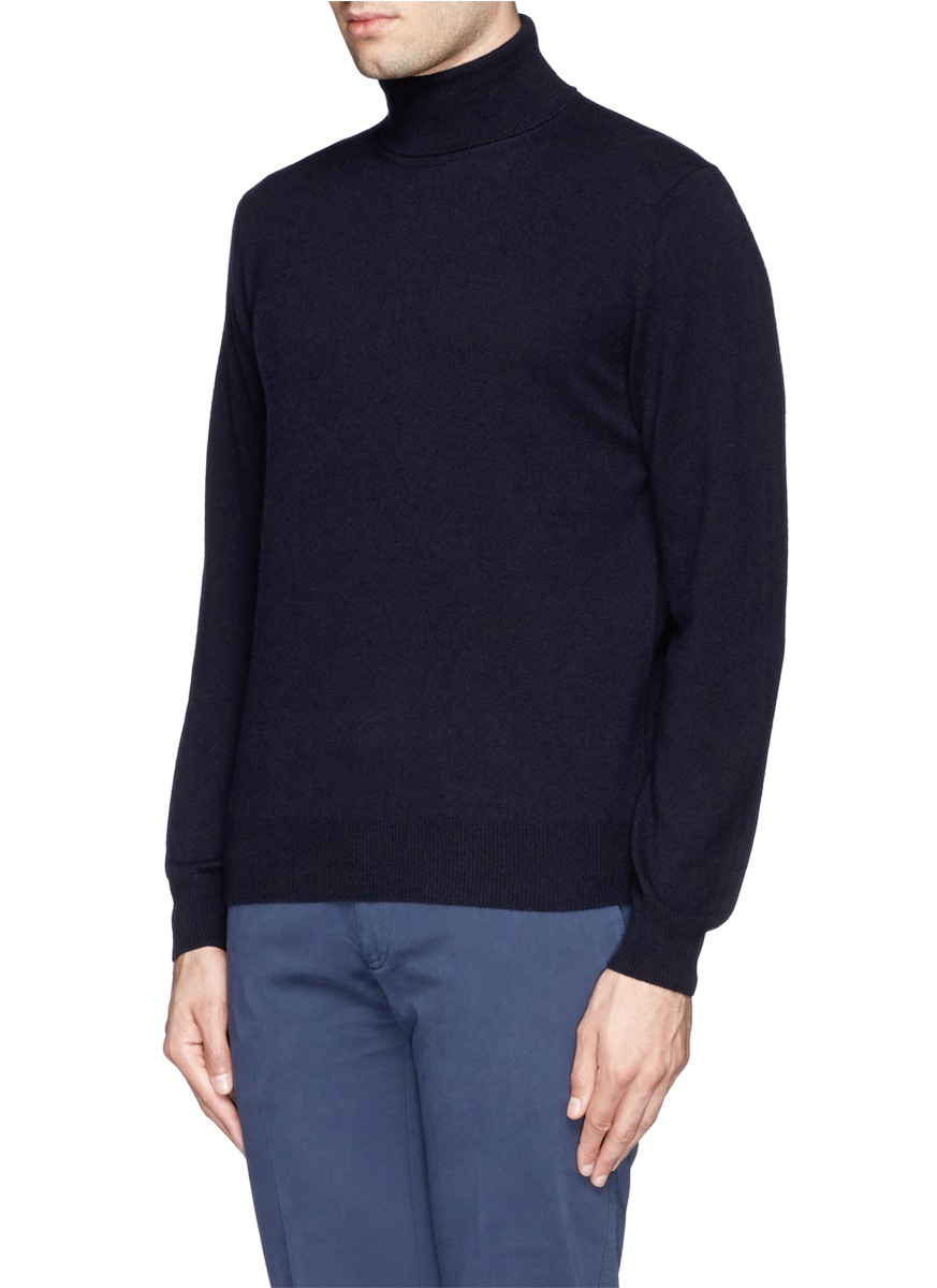 Lyst - Canali Cashmere Turtleneck Sweater in Black for Men