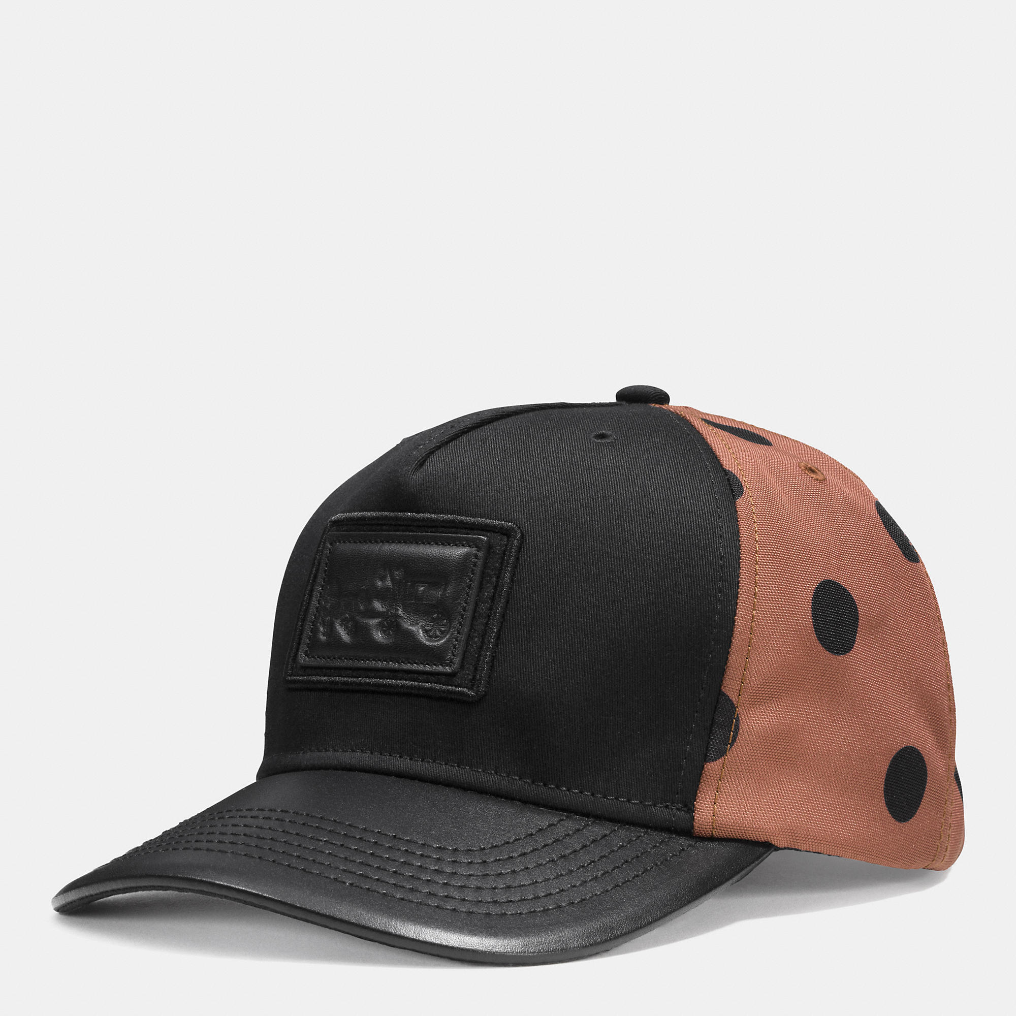 Lyst Coach Saddle Dot Baseball Cap in Natural