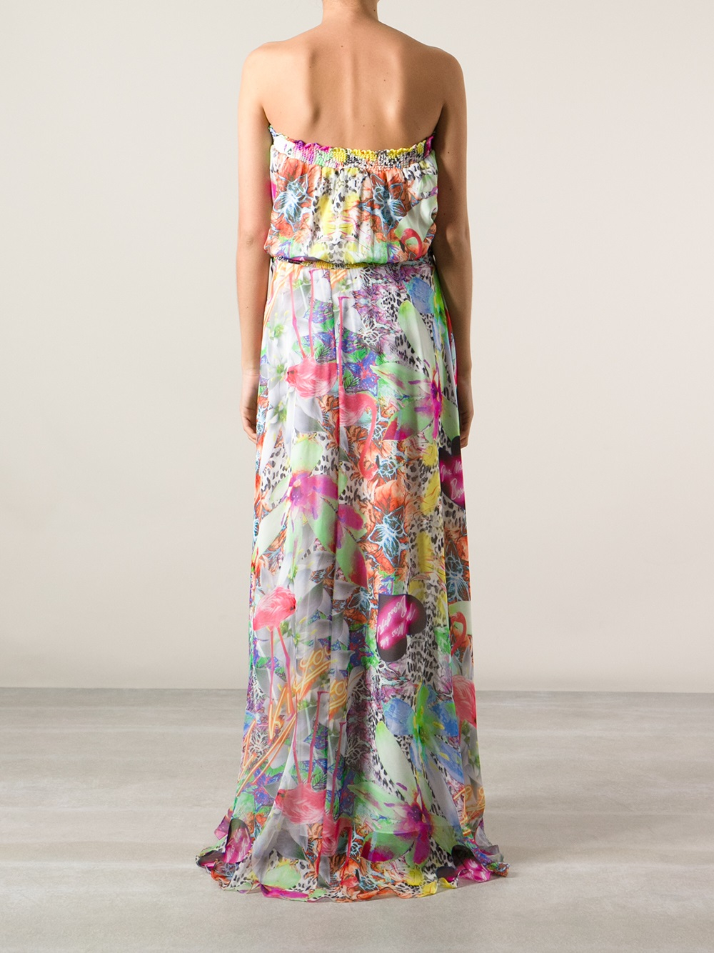 Lyst - Philipp plein Floral Print Maxi Dress