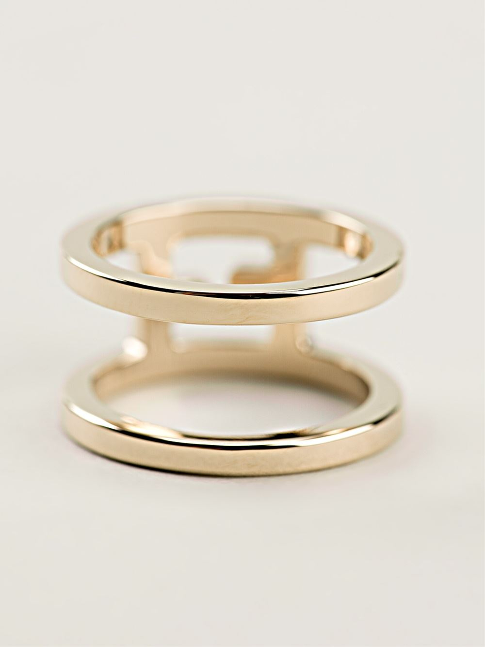 Lyst - Fendi Double Band Ring in Metallic