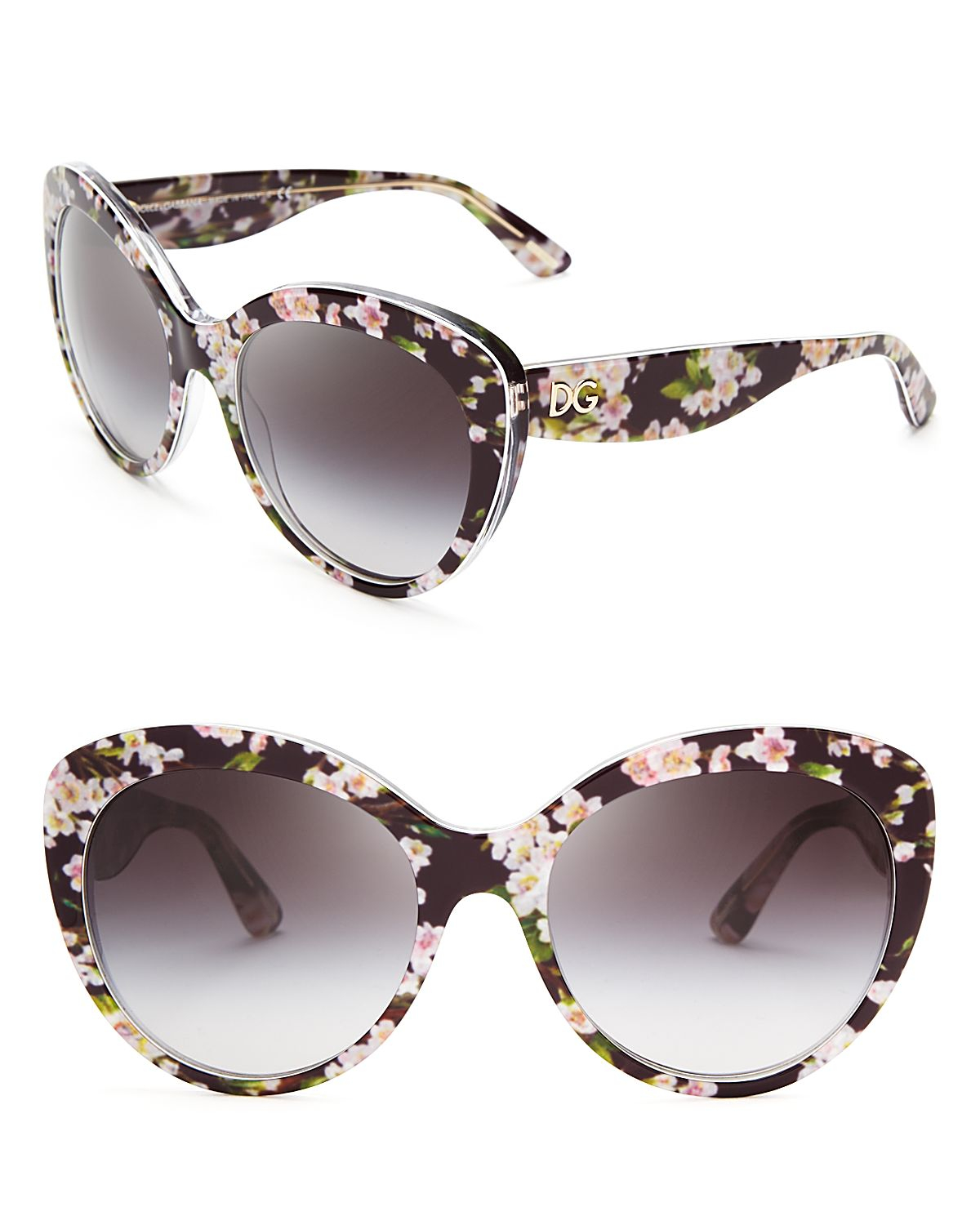 Dolce & gabbana Dolce&Gabbana Floral Cat Eye Sunglasses | Lyst
