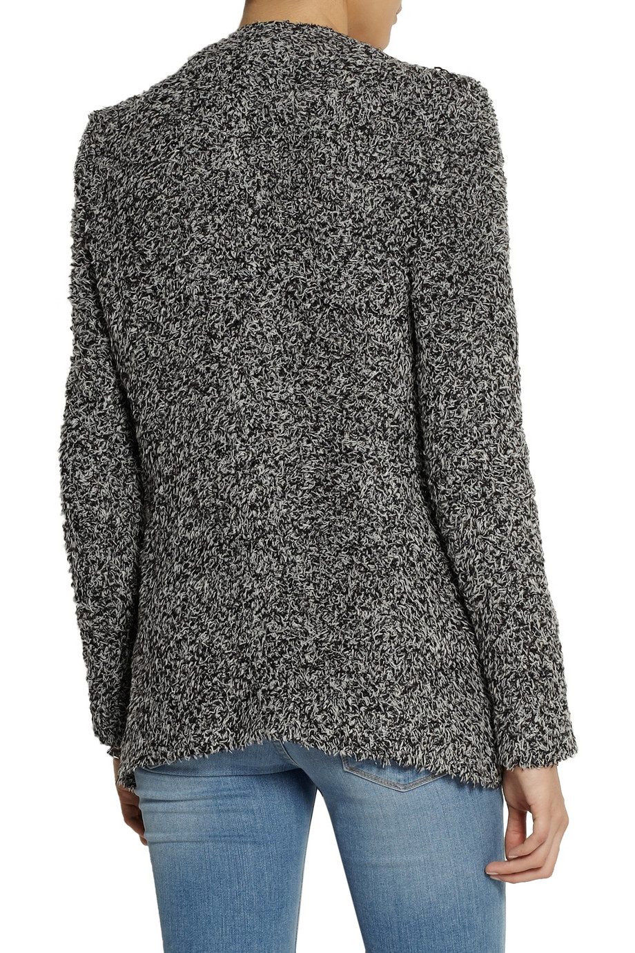 Lyst Iro Derby LeatherTrimmed Bouclã© Jacket in Gray