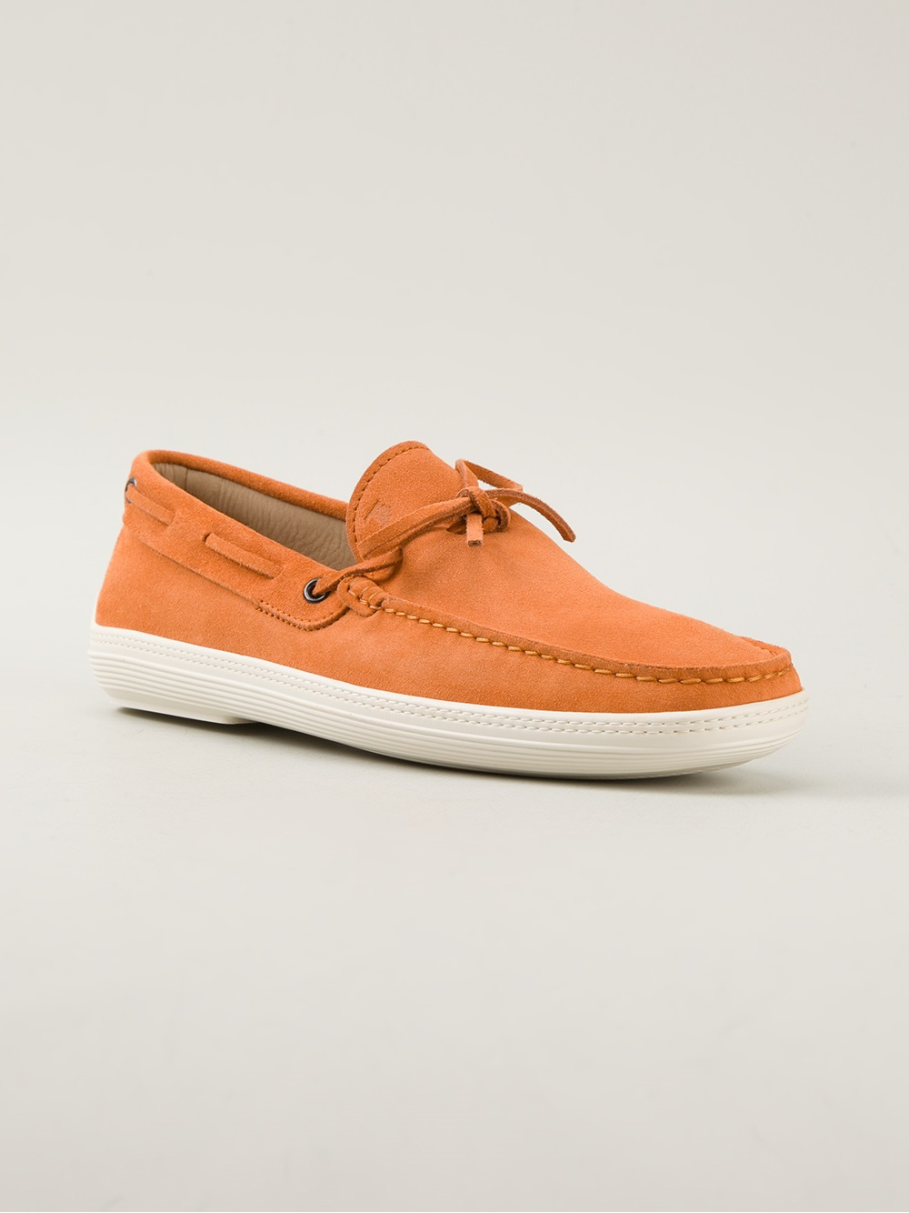 Tod's Suede Driving Shoe in Orange for Men Lyst